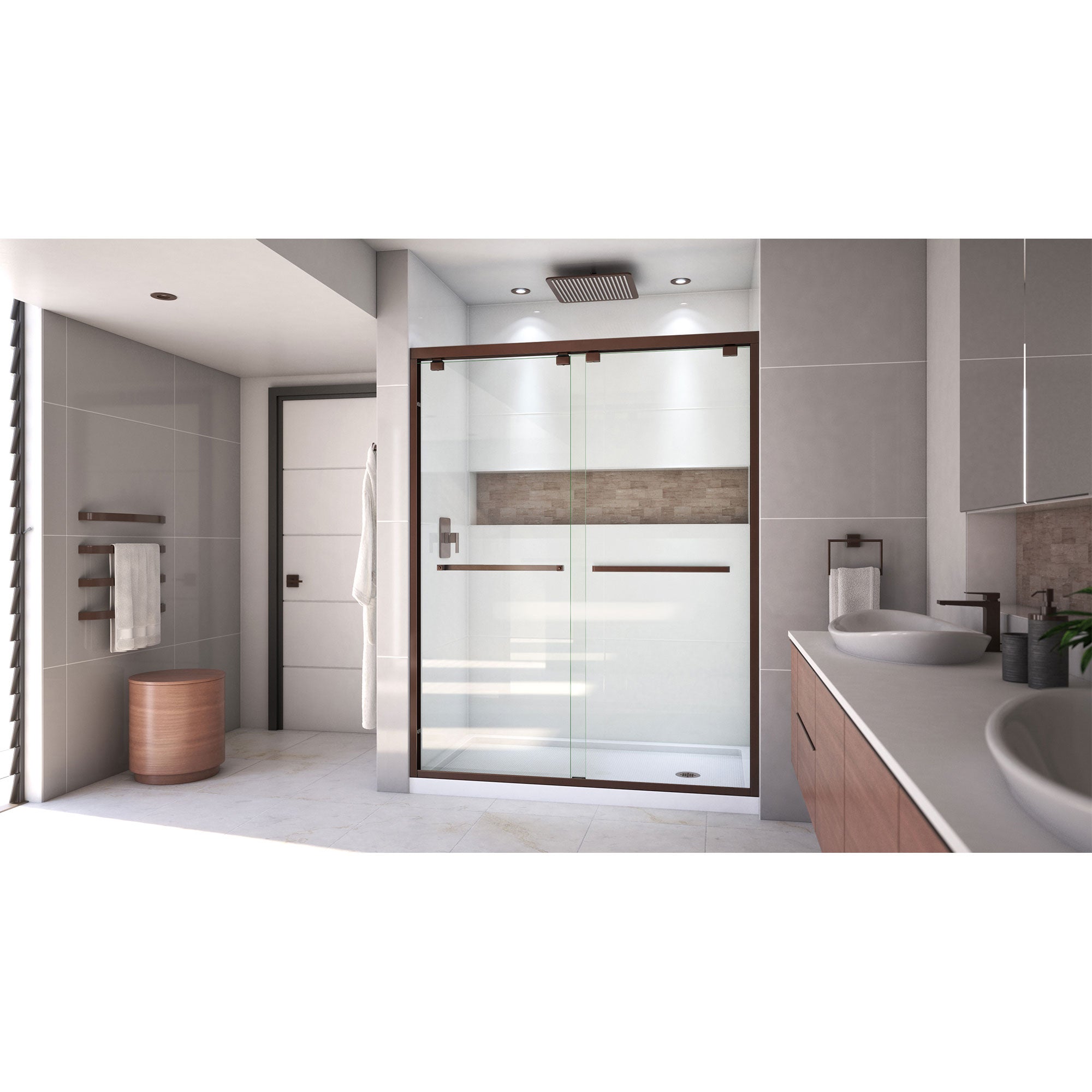 DreamLine Encore 34" D x 60" W Shower Door and Base