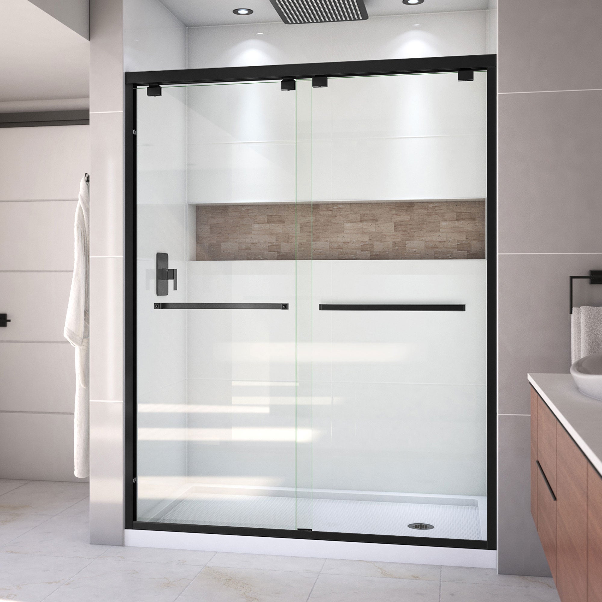 DreamLine Encore 30" D x 60" W Shower Door and Base