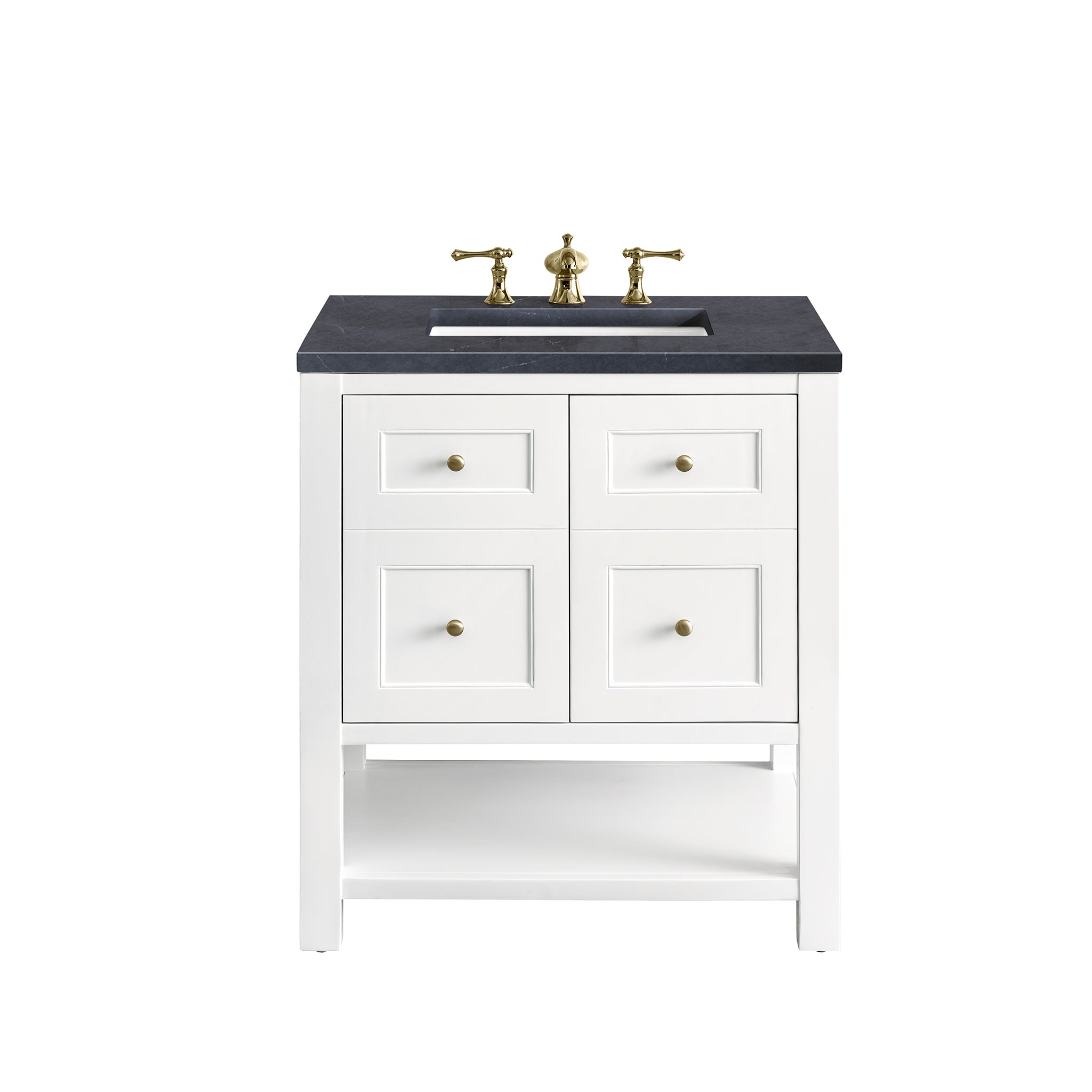James Martin Breckenridge 30" Single Vanity in Bright White with 3cm Countertop