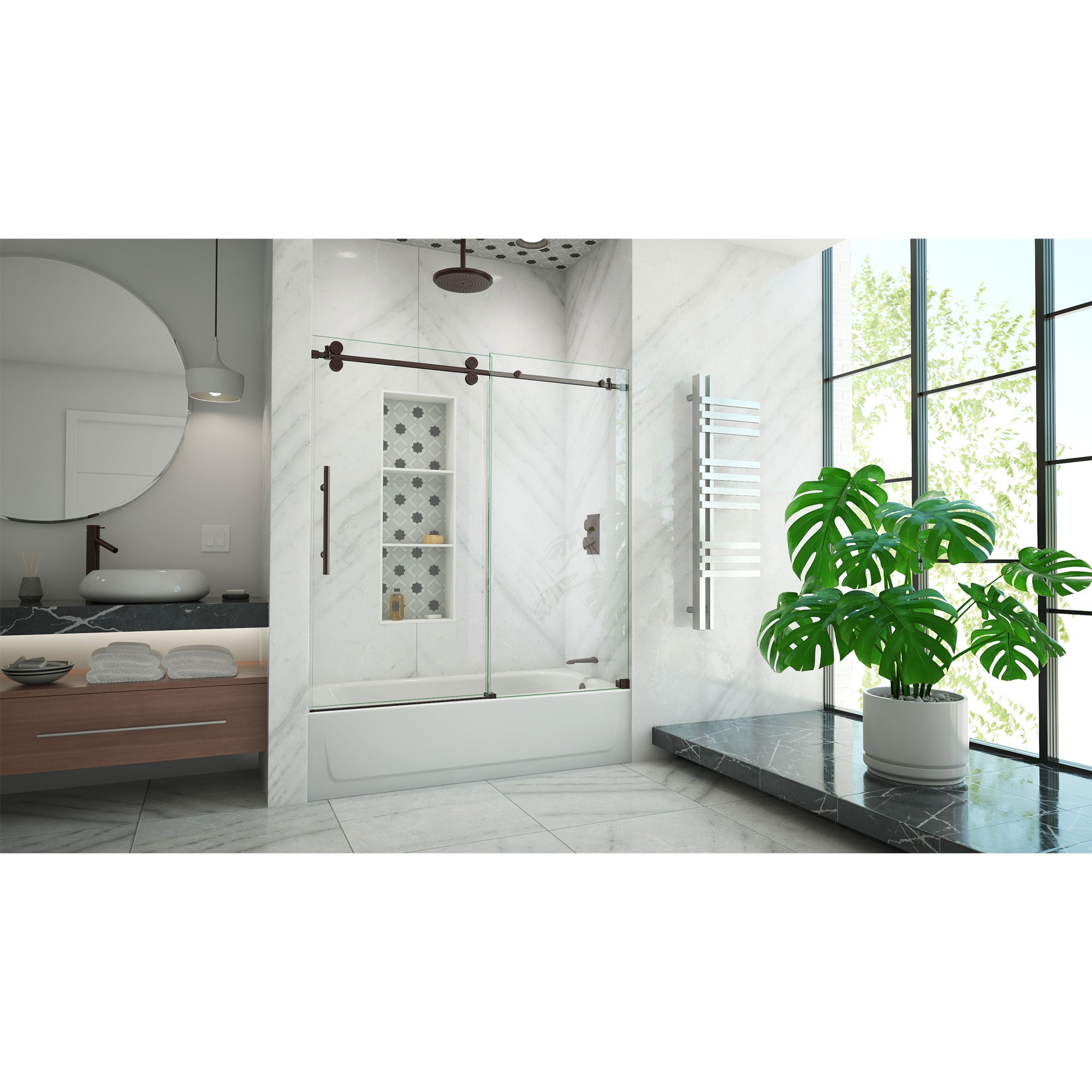 DreamLine Enigma-XO 55-59" W Sliding Tub Door