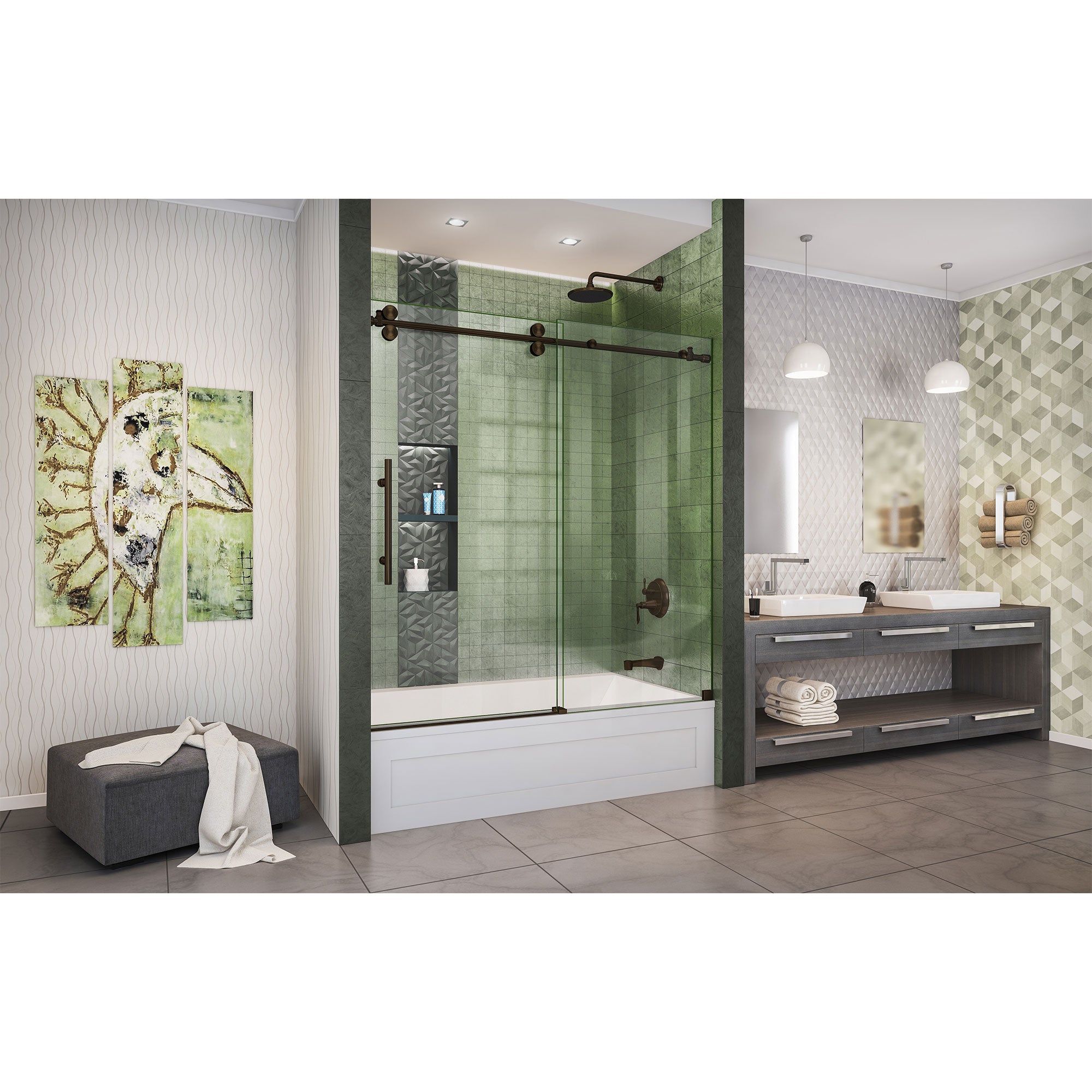 DreamLine Enigma-XO 55-59" W Sliding Tub Door