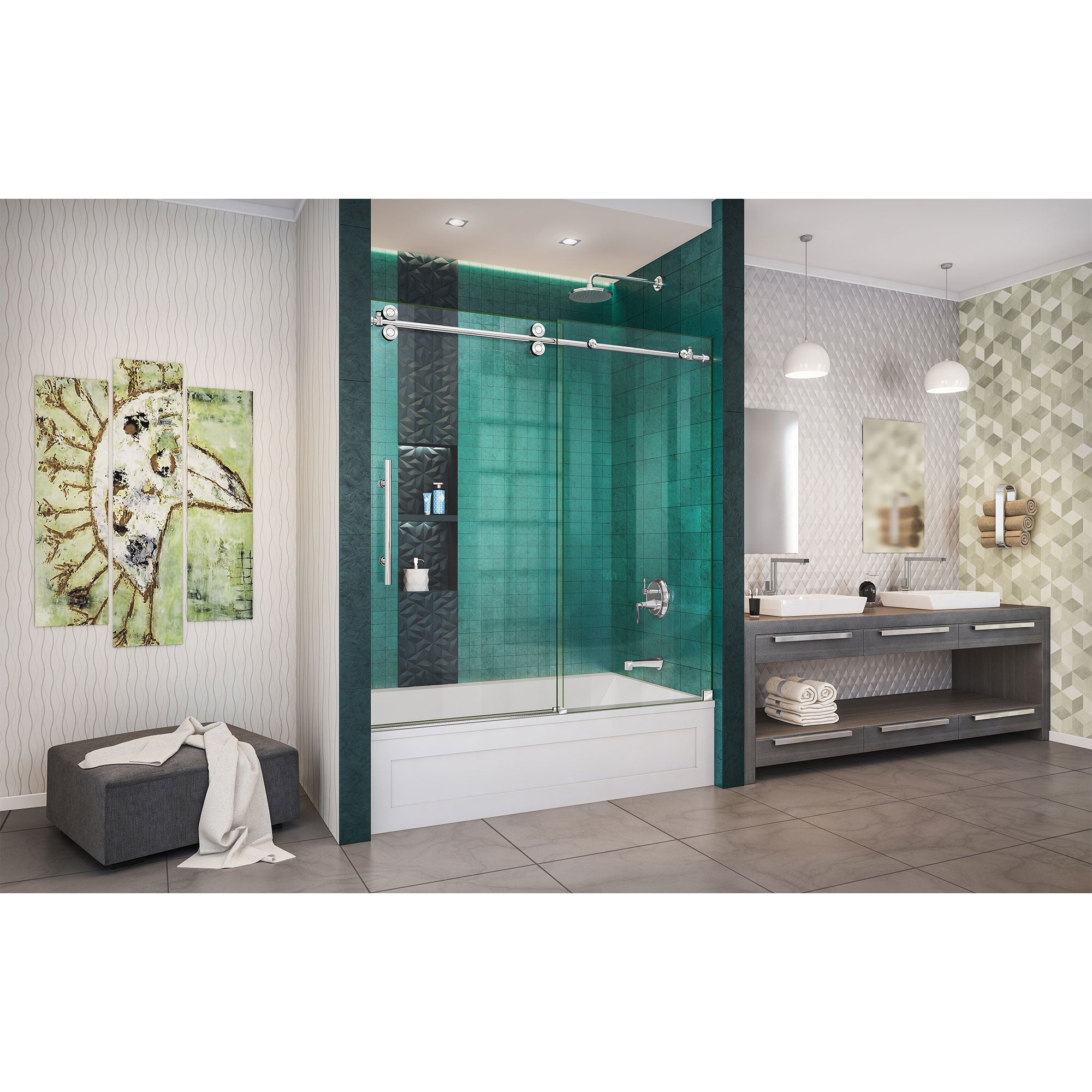 DreamLine Enigma-XO 55-59" W Sliding Tub Door