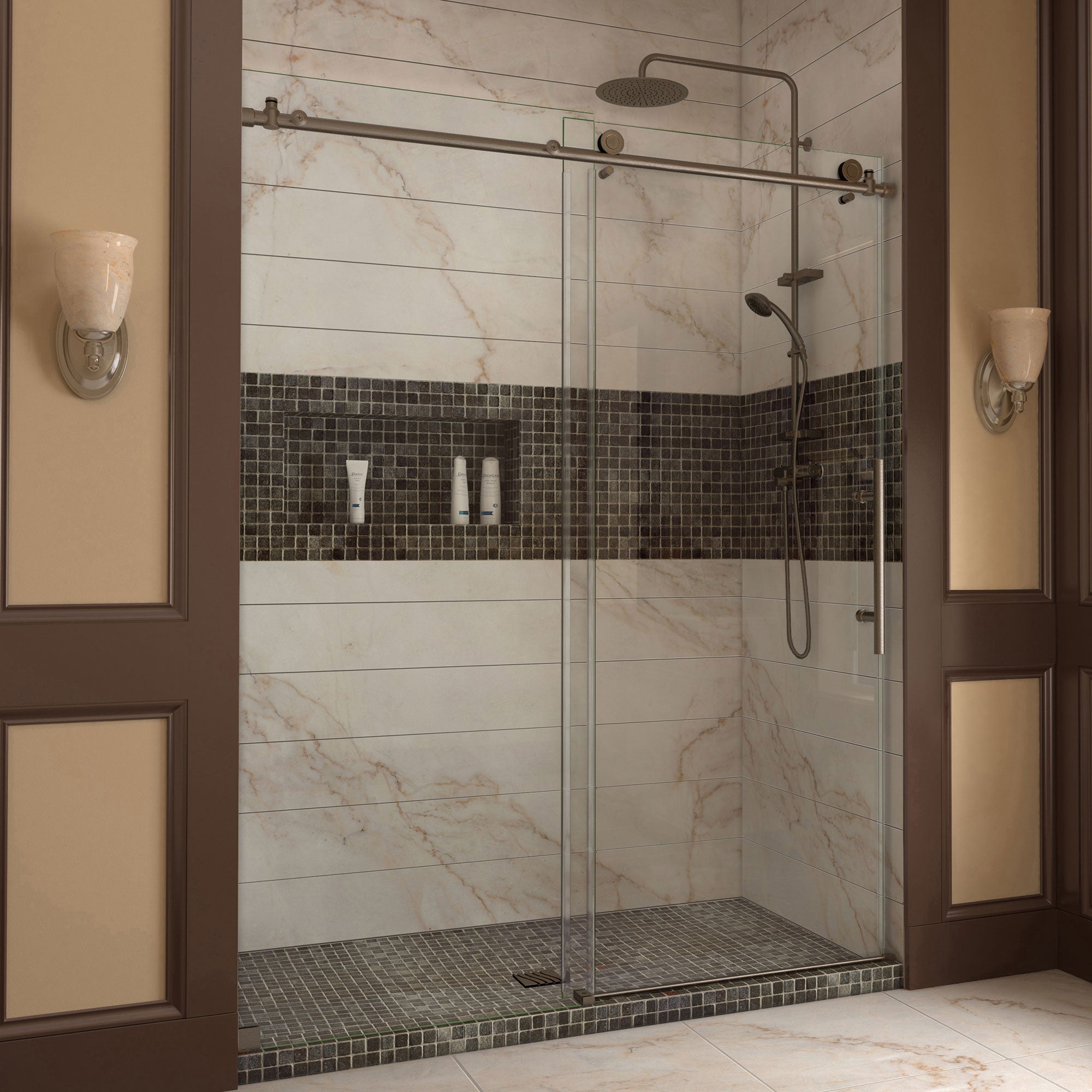 DreamLine Enigma-X 56 - 60 inch W x 76 inch H Frameless Sliding Shower Door