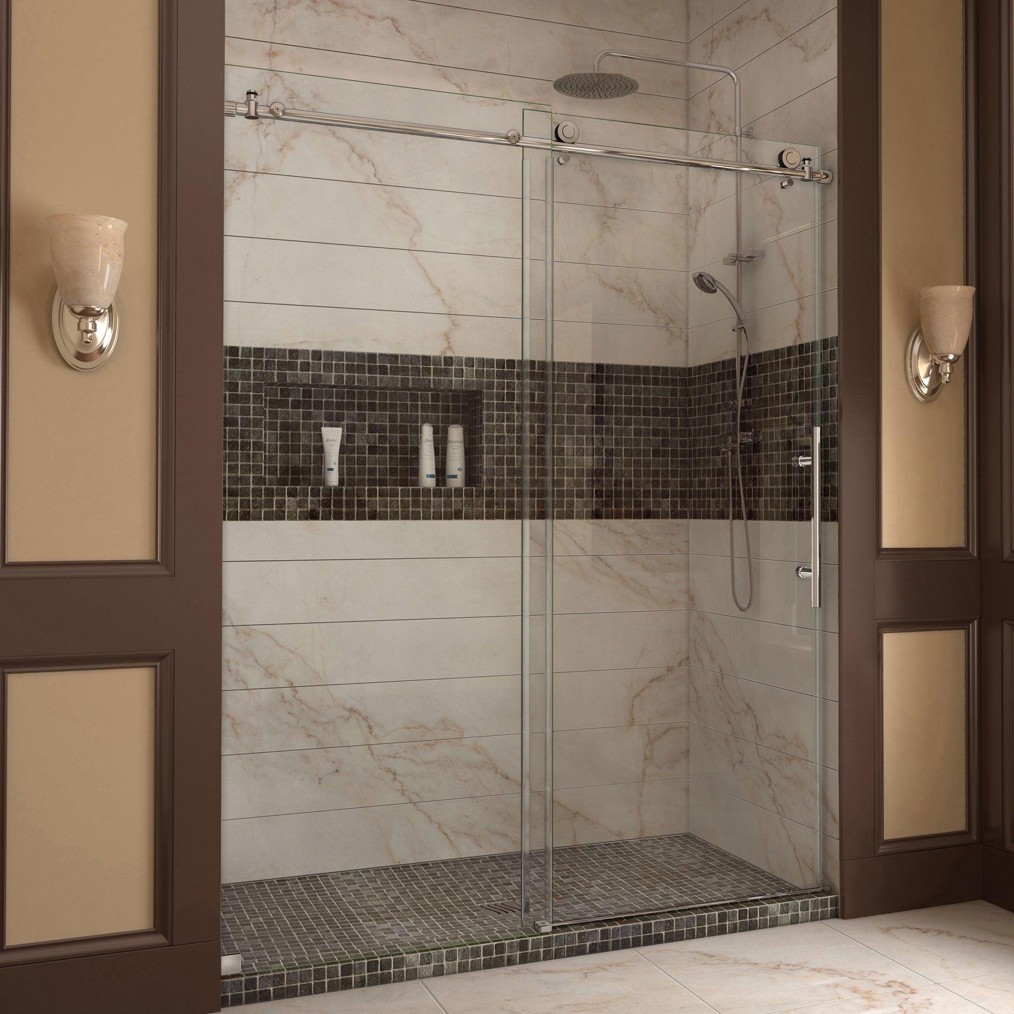 DreamLine Enigma-X 56 - 60 inch W x 76 inch H Frameless Sliding Shower Door