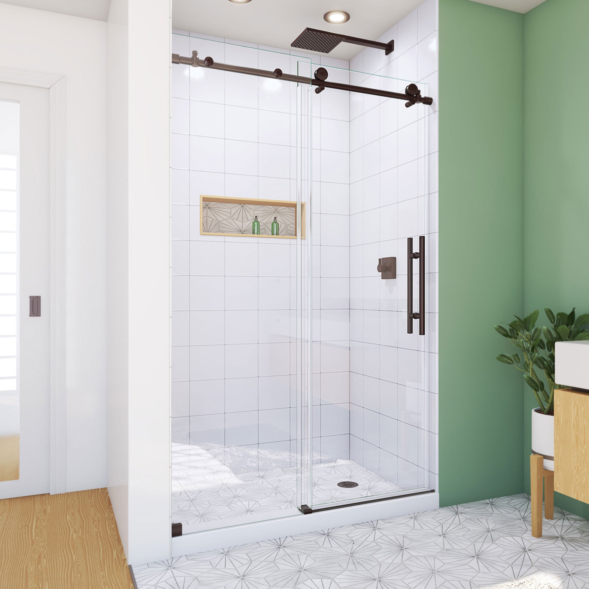 DreamLine Enigma-X 44 - 48 inch W x 76 inch H Frameless Sliding Shower Door
