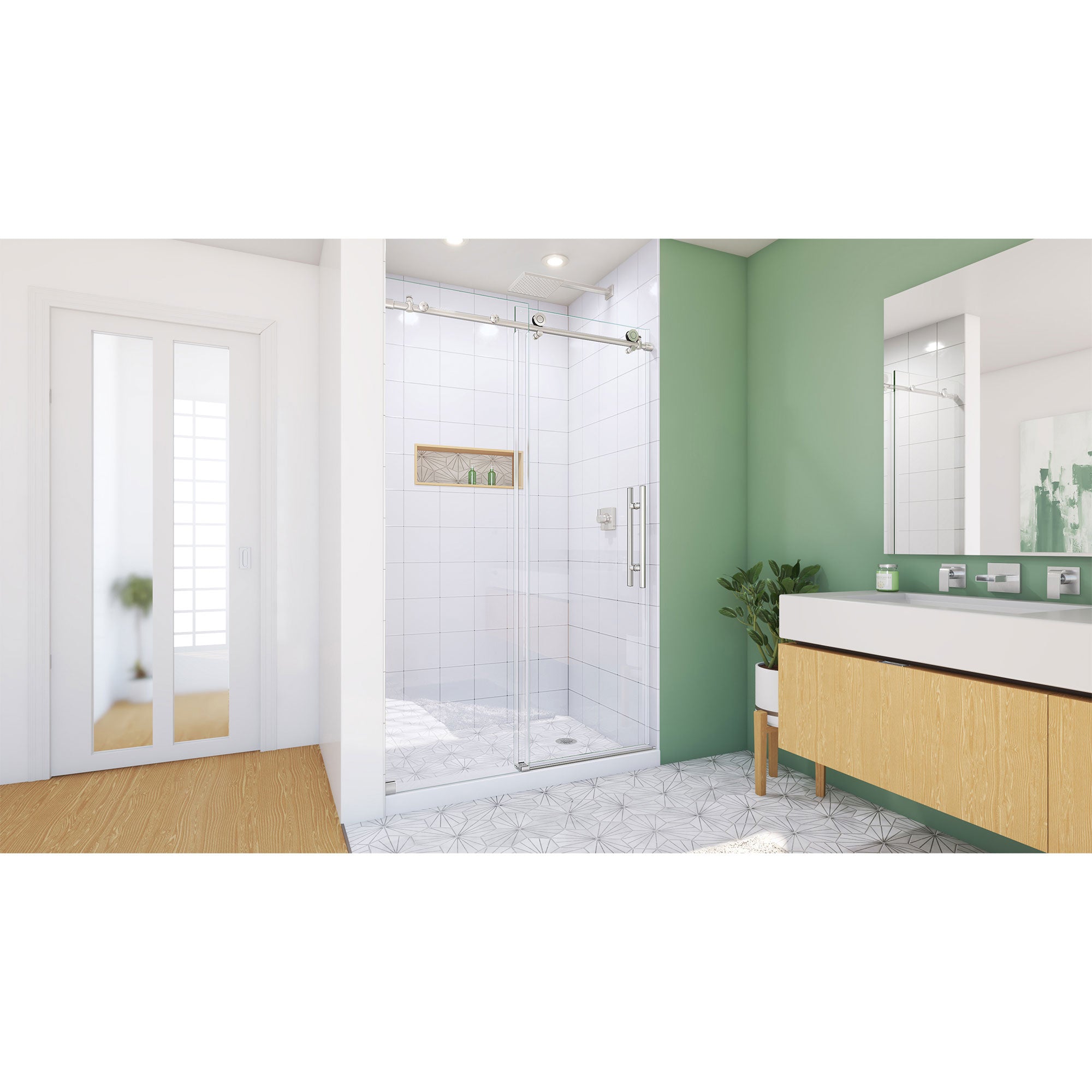 DreamLine Enigma-X 44 - 48 inch W x 76 inch H Frameless Sliding Shower Door
