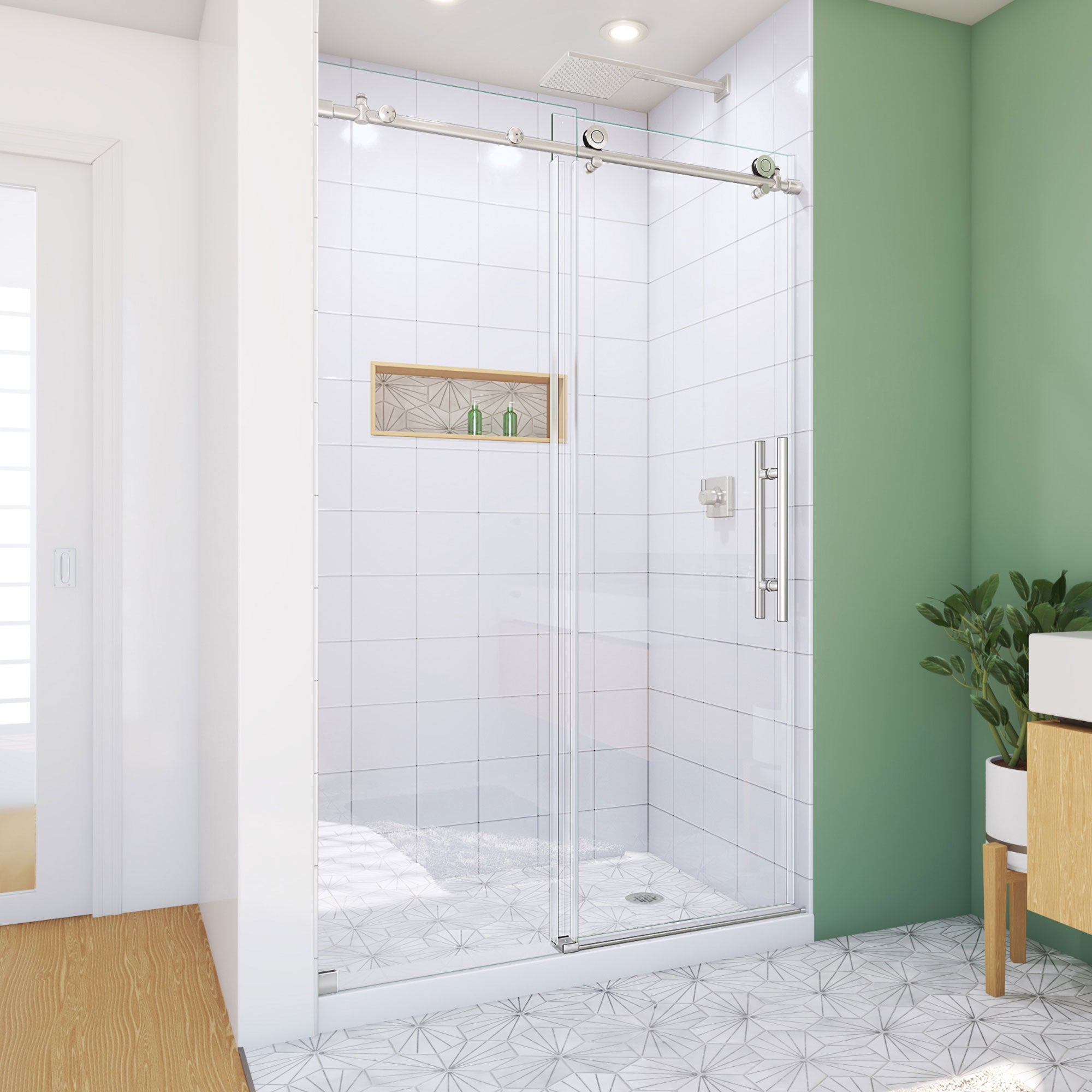 DreamLine Enigma-X 44 - 48 inch W x 76 inch H Frameless Sliding Shower Door