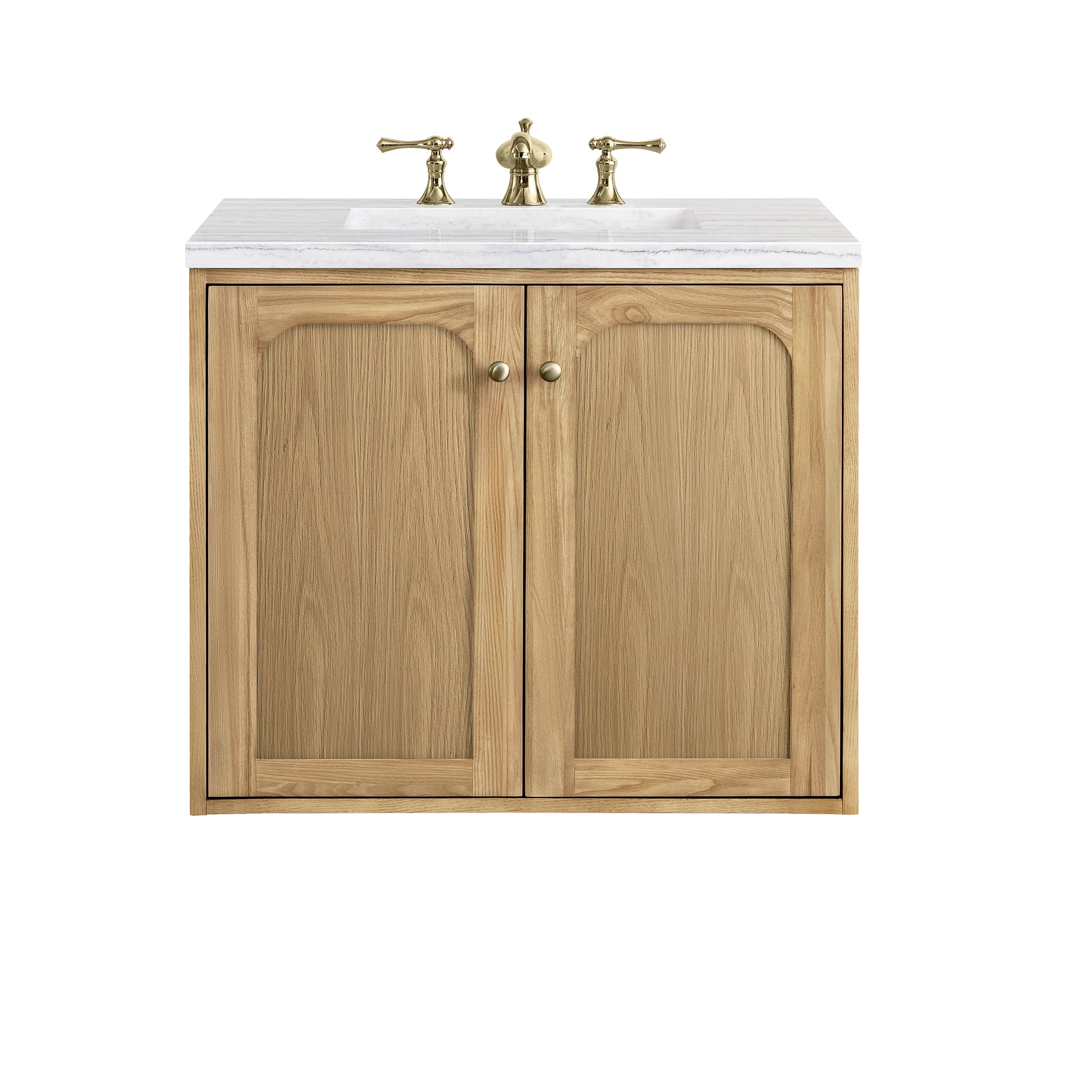 James Martin Laurent 30" Single Vanity in Light Natural Oak with 3cm Countertop