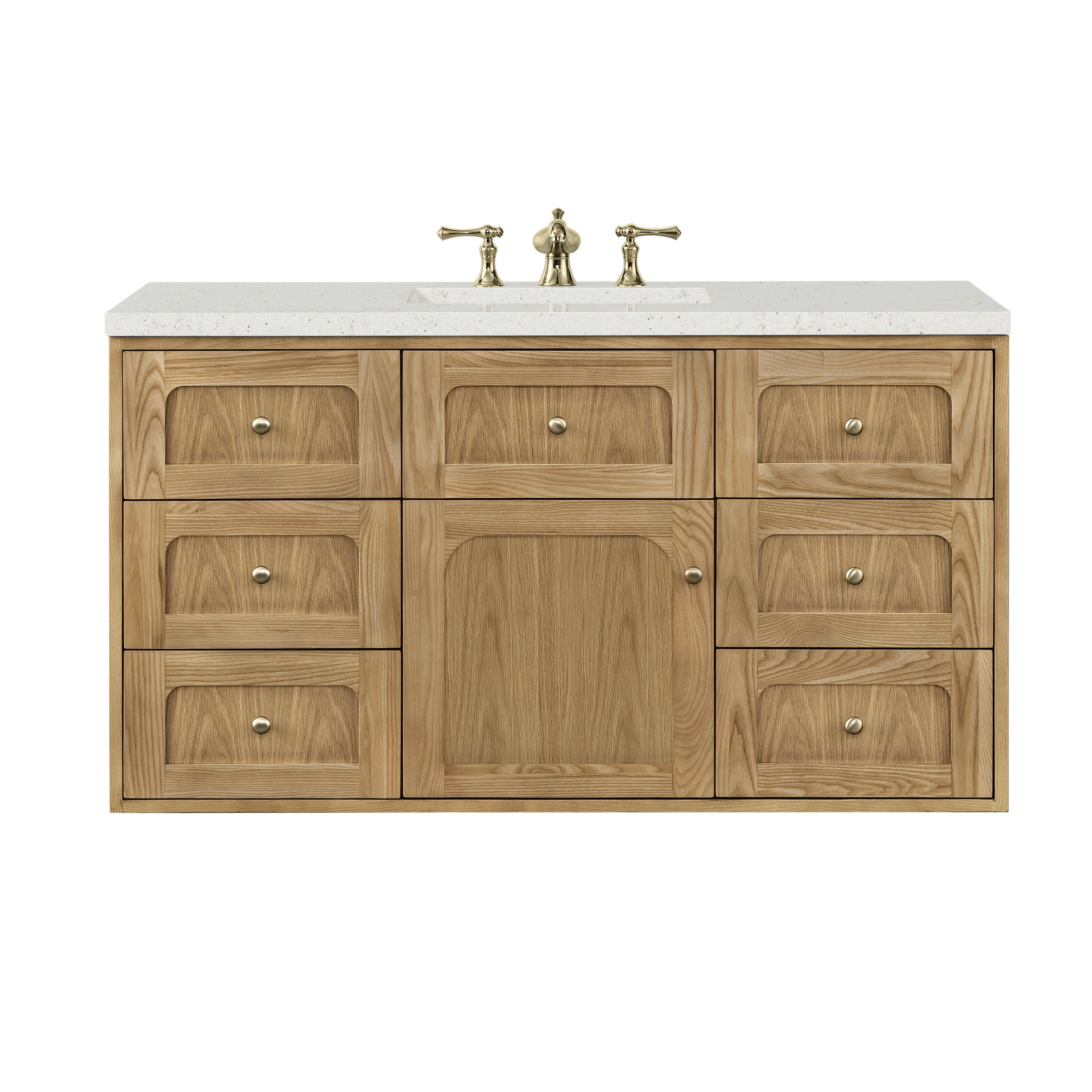 James Martin Laurent 48" Single Vanity in Light Natural Oak with 3cm Countertop
