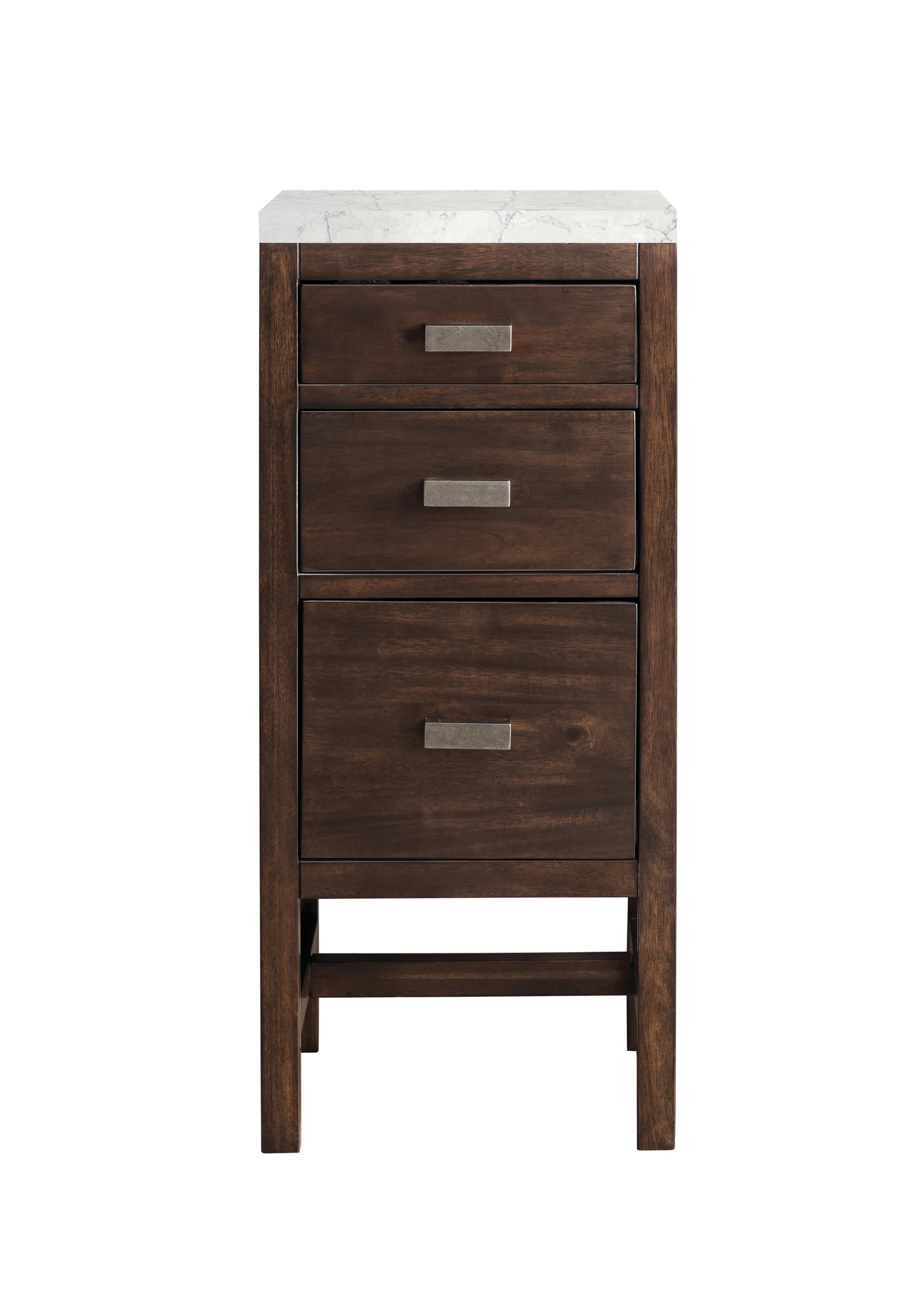 James Martin Addison 15" Base Cabinet Mid-Century Acacia with 3cm Countertop