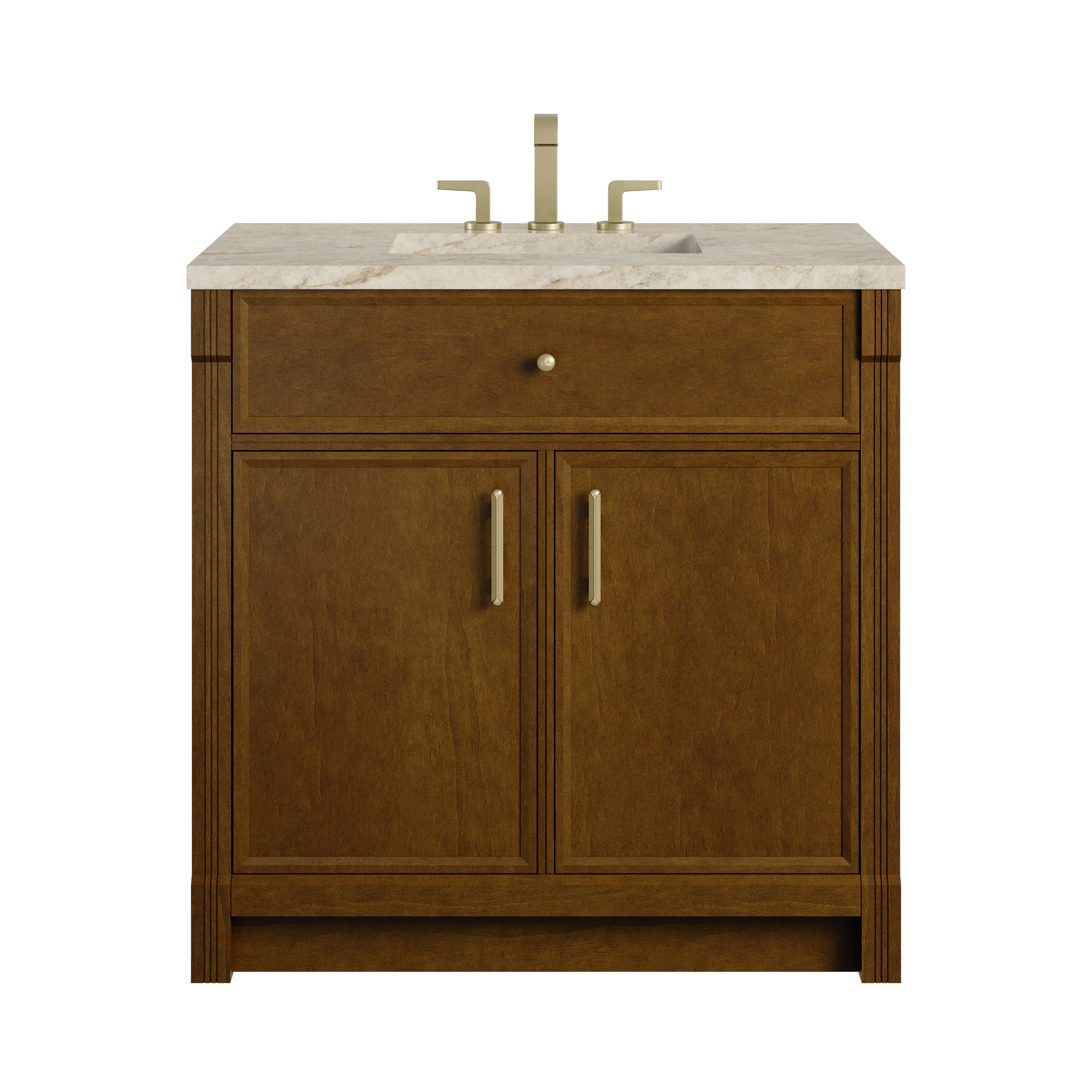 James Martin Bellshire 36" Single Vanity in Honey Oak with 3cm Countertop