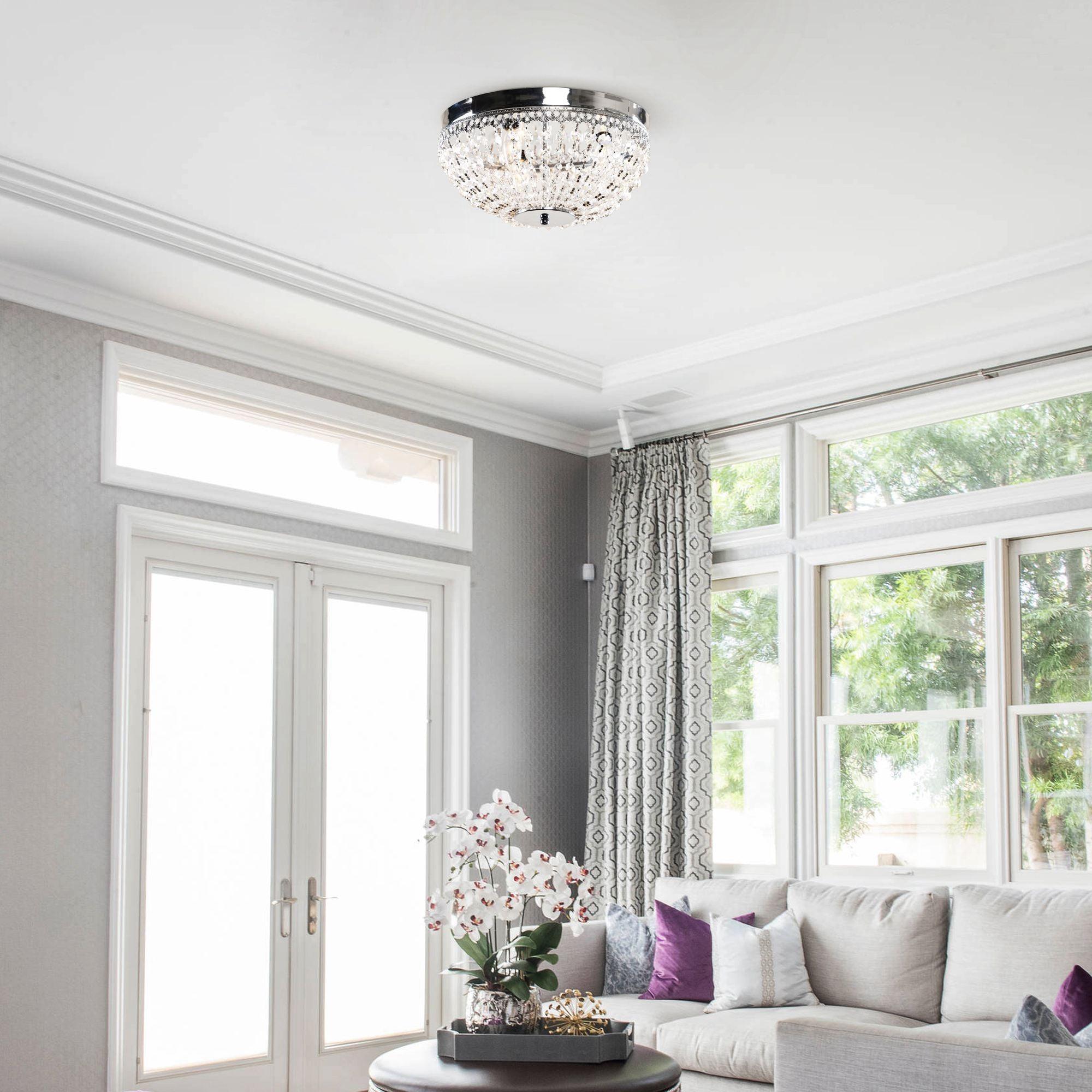 Erhard 13" in 3 Light Chrome Flush Mount