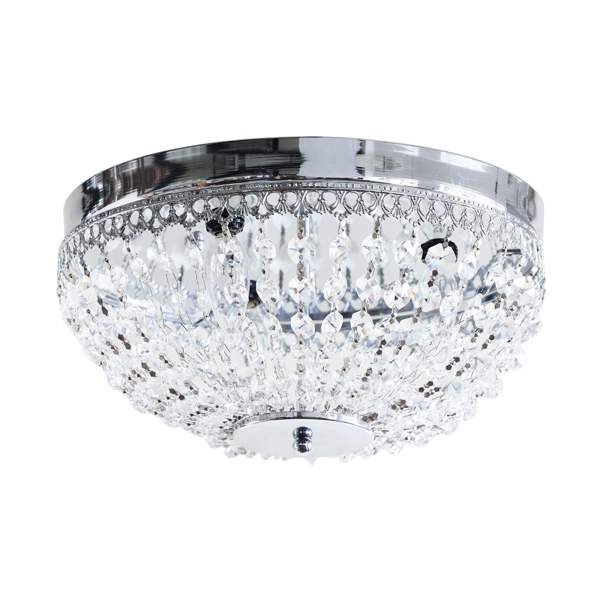 Erhard 13" in 3 Light Chrome Flush Mount