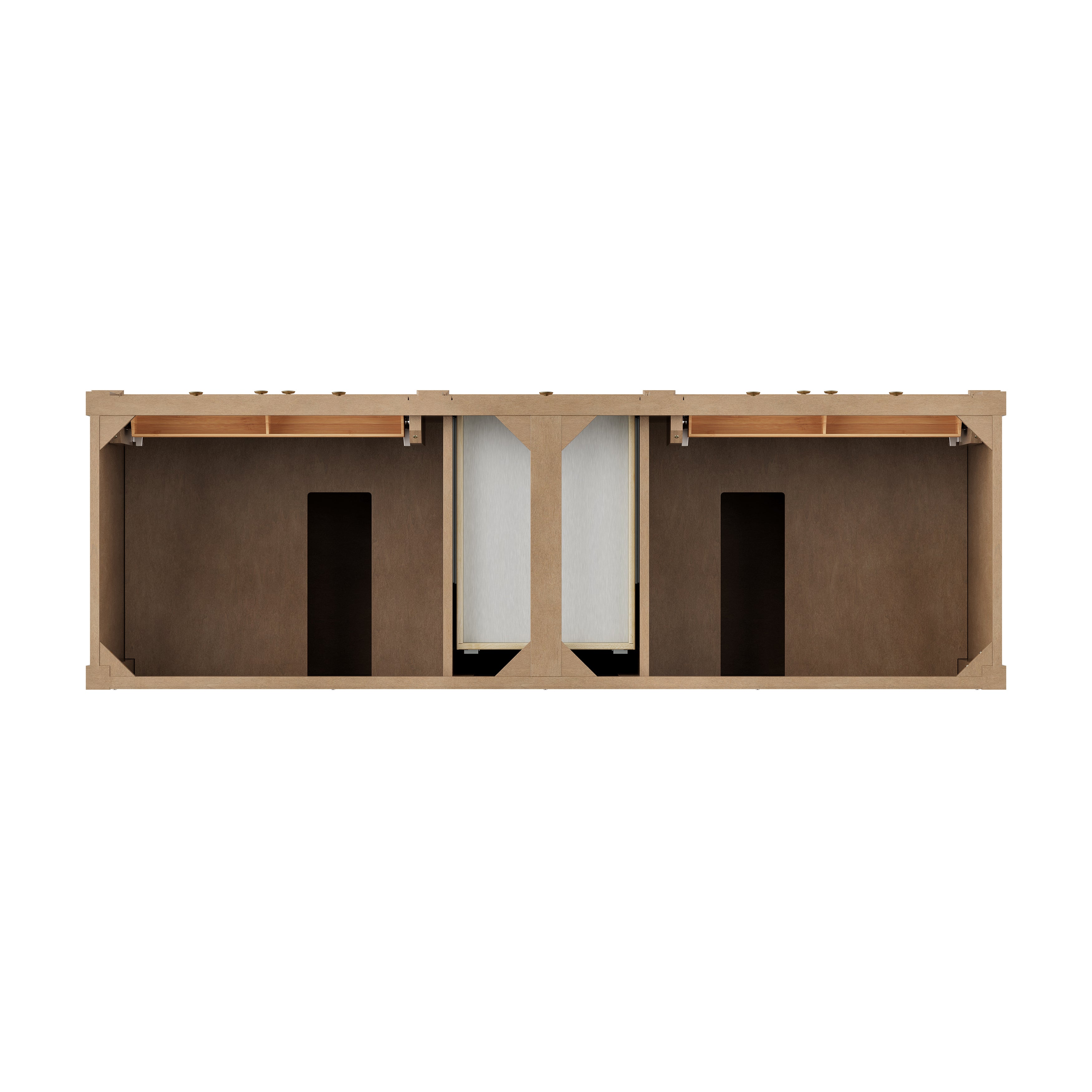 James Martin Brittany 72" Double Vanity in Pecan with 3cm Countertop and FreePower Wireless Charger