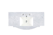 James Martin 46" Single Carrara White Marble Top with Sink, 3cm