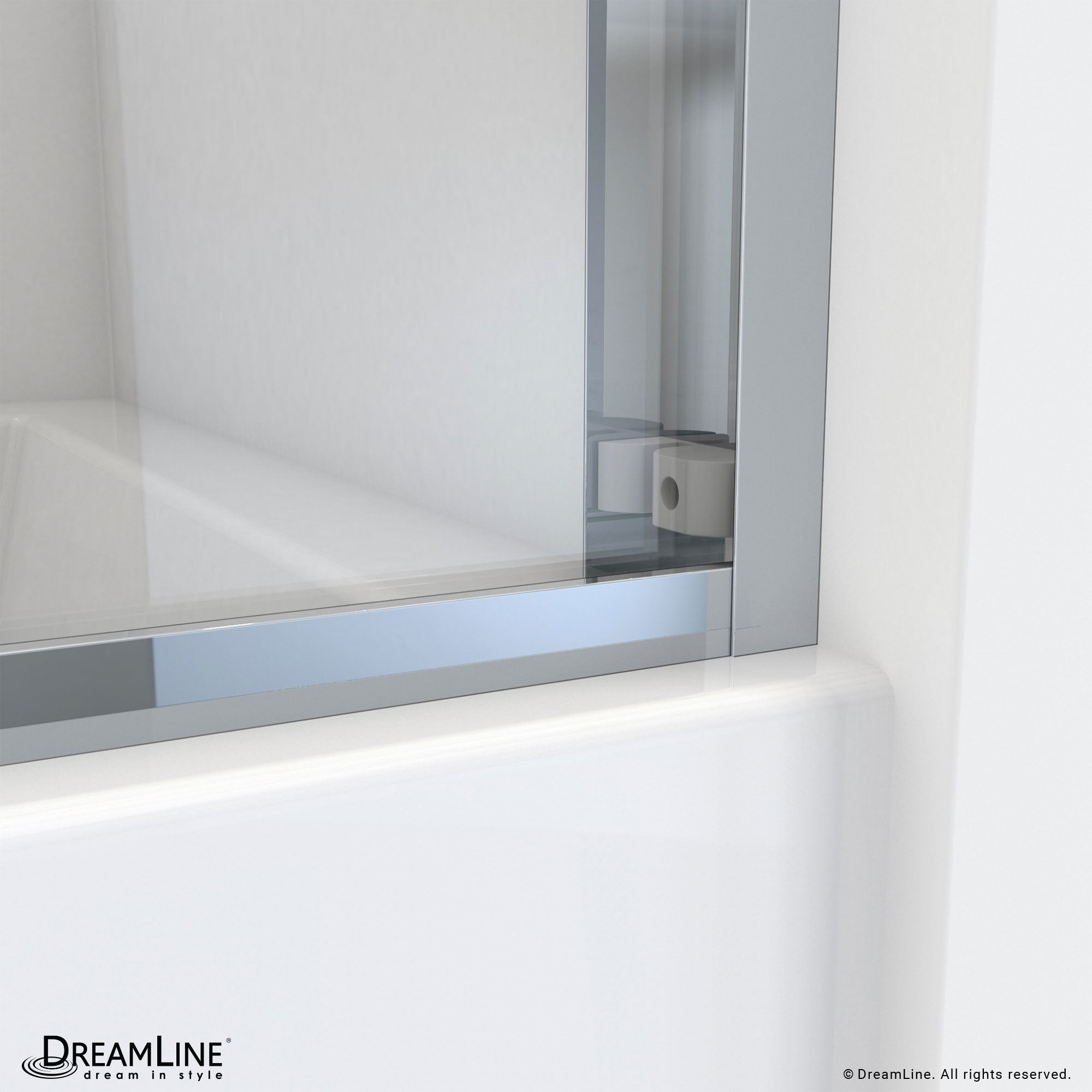 DreamLine Essence-H 56 - 60 inch W x 60 inch H Semi-Frameless Bypass Tub Door