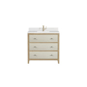 James Martin Celeste 36" Single Vanity in Sunwashed Oak with 3cm Countertop