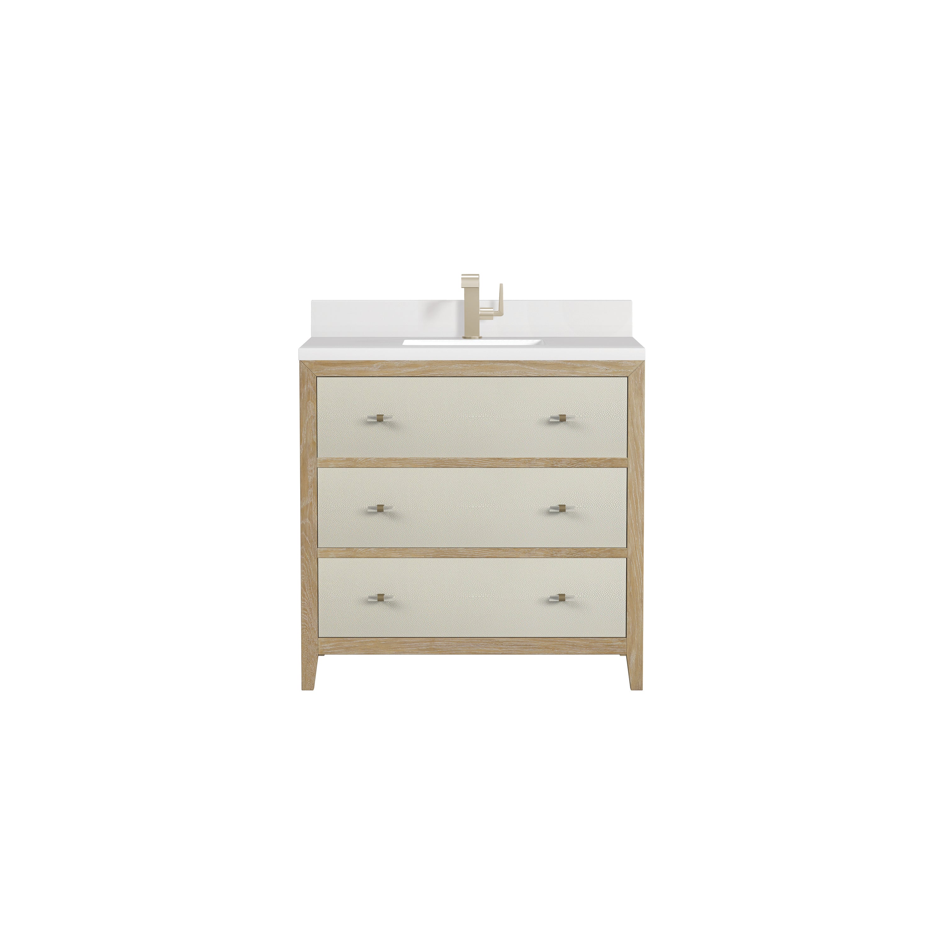 James Martin Celeste 36" Single Vanity in Sunwashed Oak with 3cm Countertop