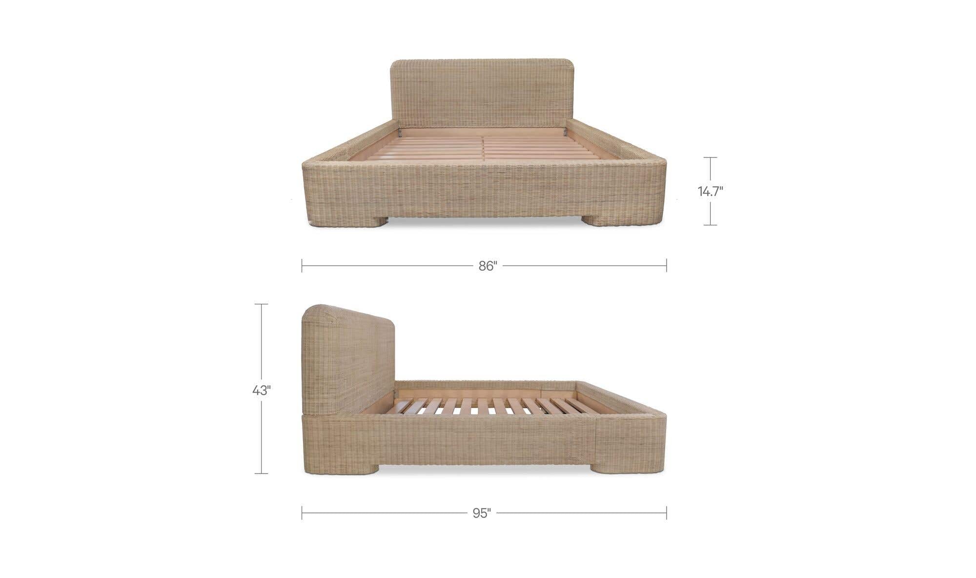 Moes Claudia Bed King Natural ET-1004