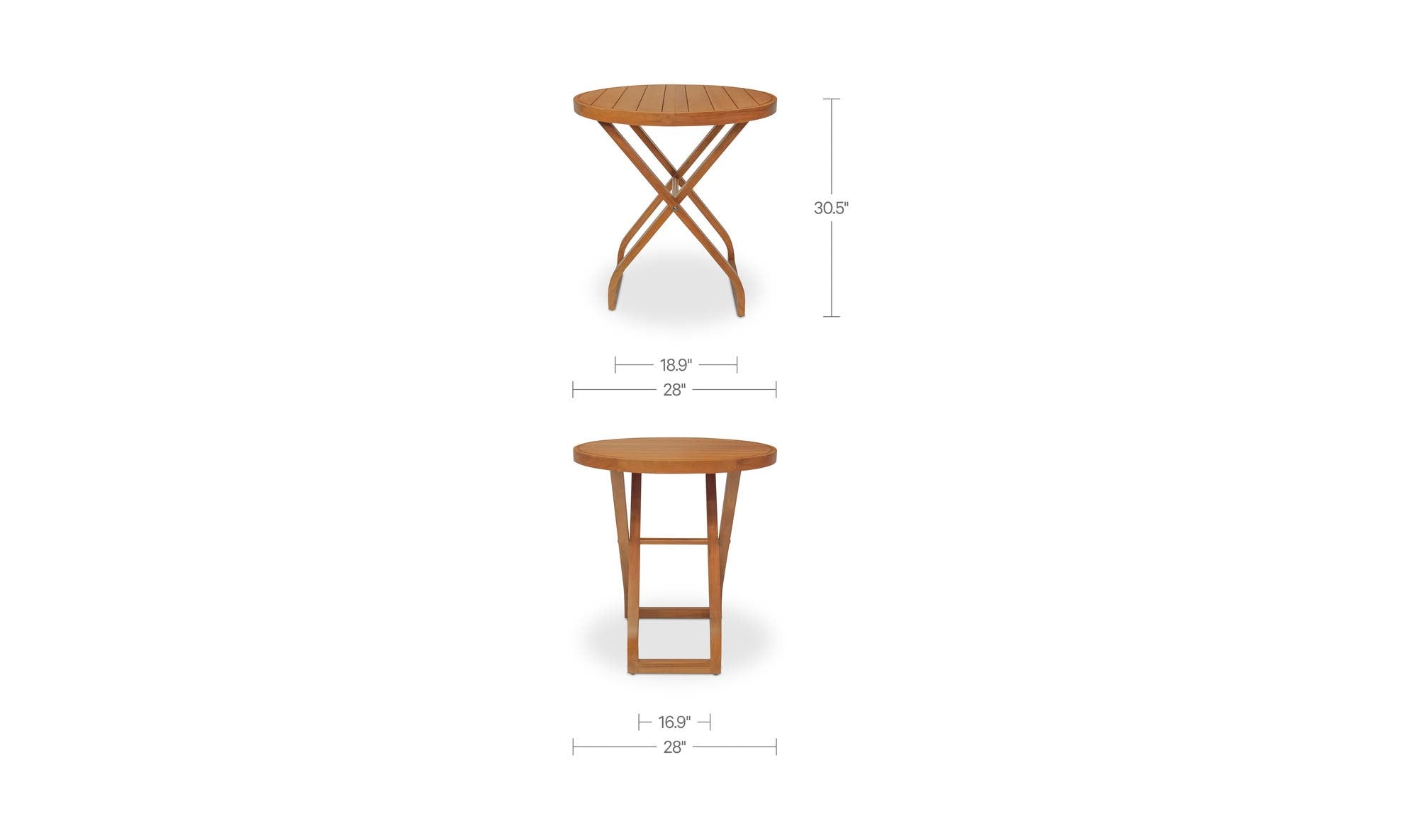 Moes Perry Outdoor Bistro Table Natural ET-1007