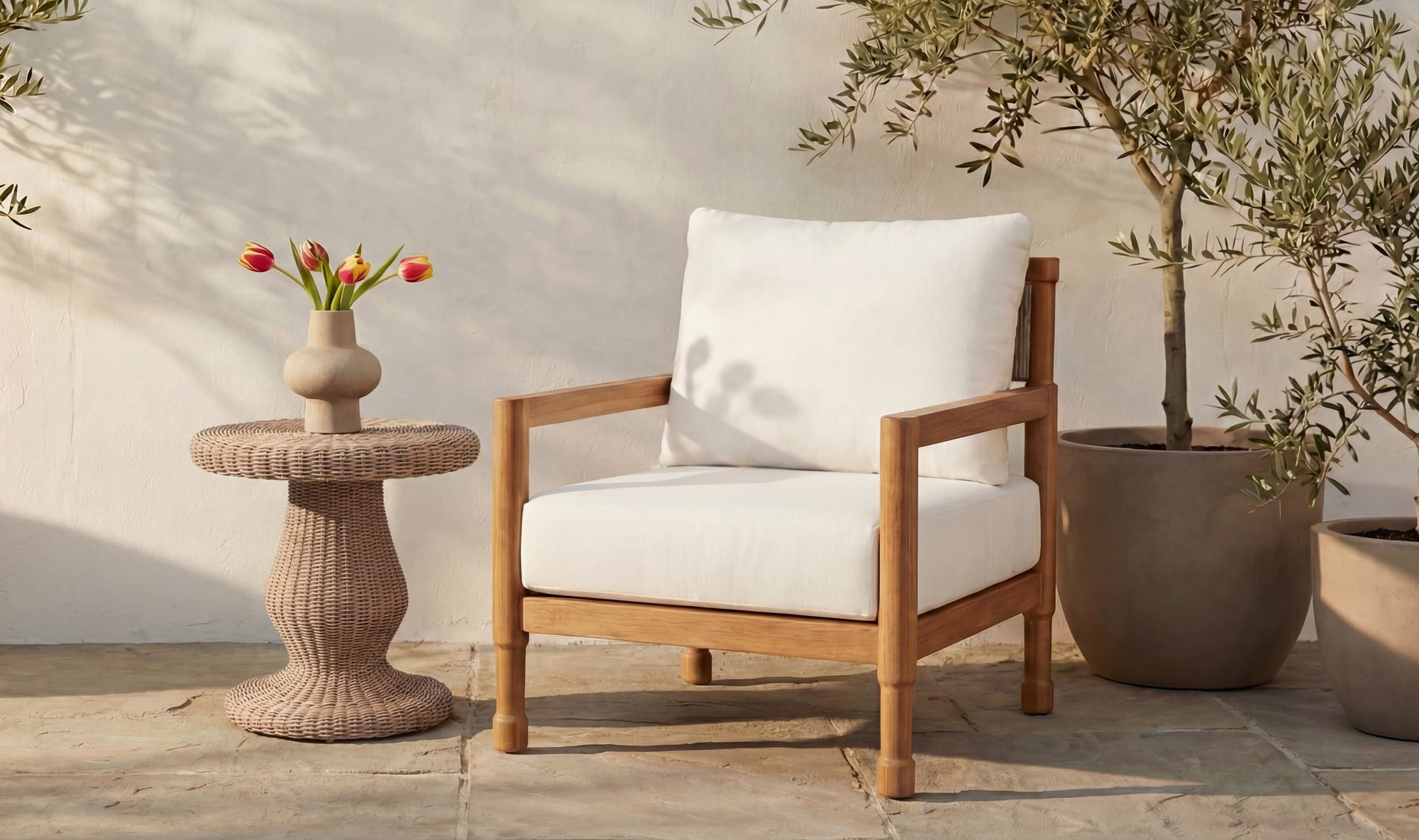 Moes Emmeline Outdoor Side Table Natural ET-1008