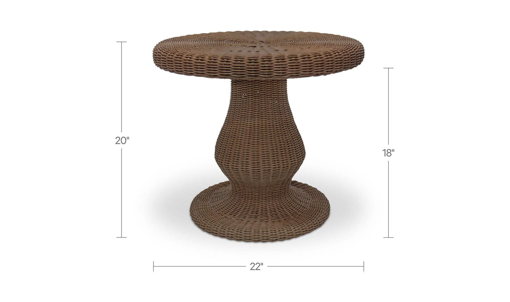 Moes Emmeline Outdoor Side Table Natural ET-1008