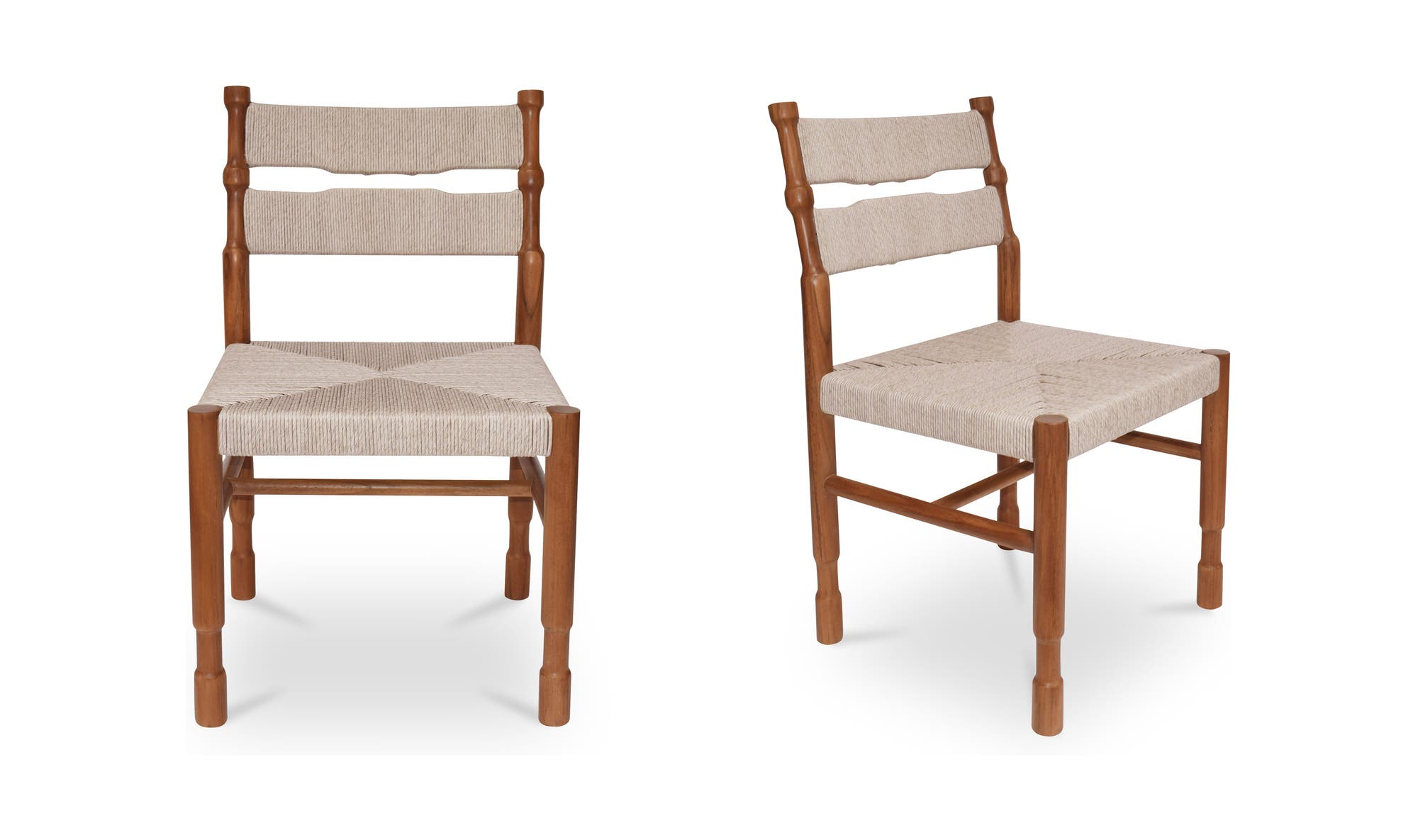 Moes Raf Outdoor Dining Chair Natural - Set Of Two ET-1010