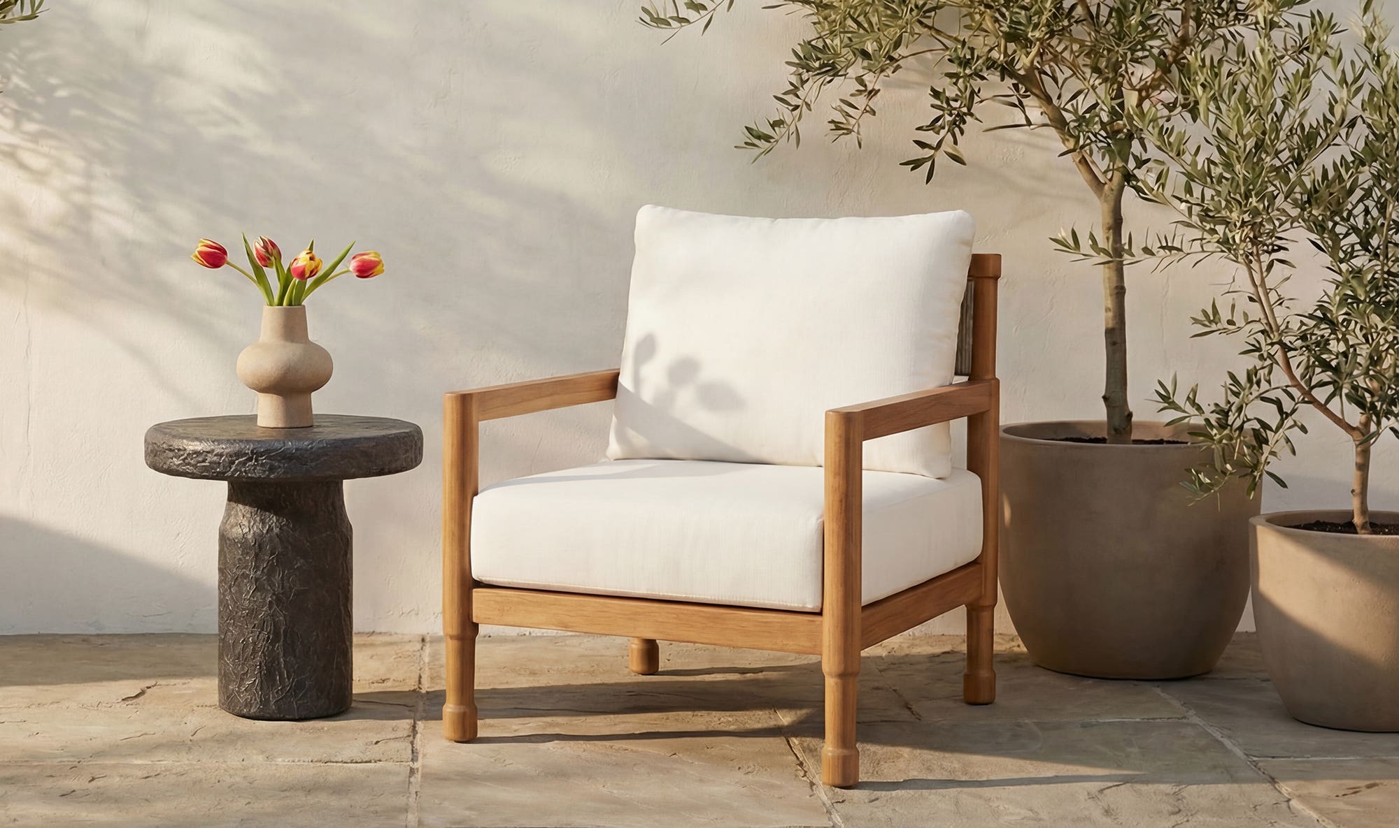 Moes Raf Outdoor Accent Chair Natural ET-1011