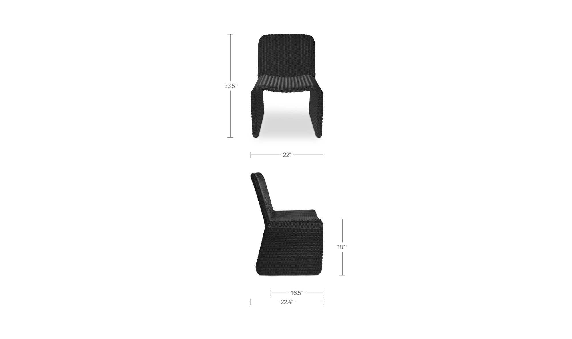 Moes Ella Outdoor Dining Chair Set of Two ET-1012