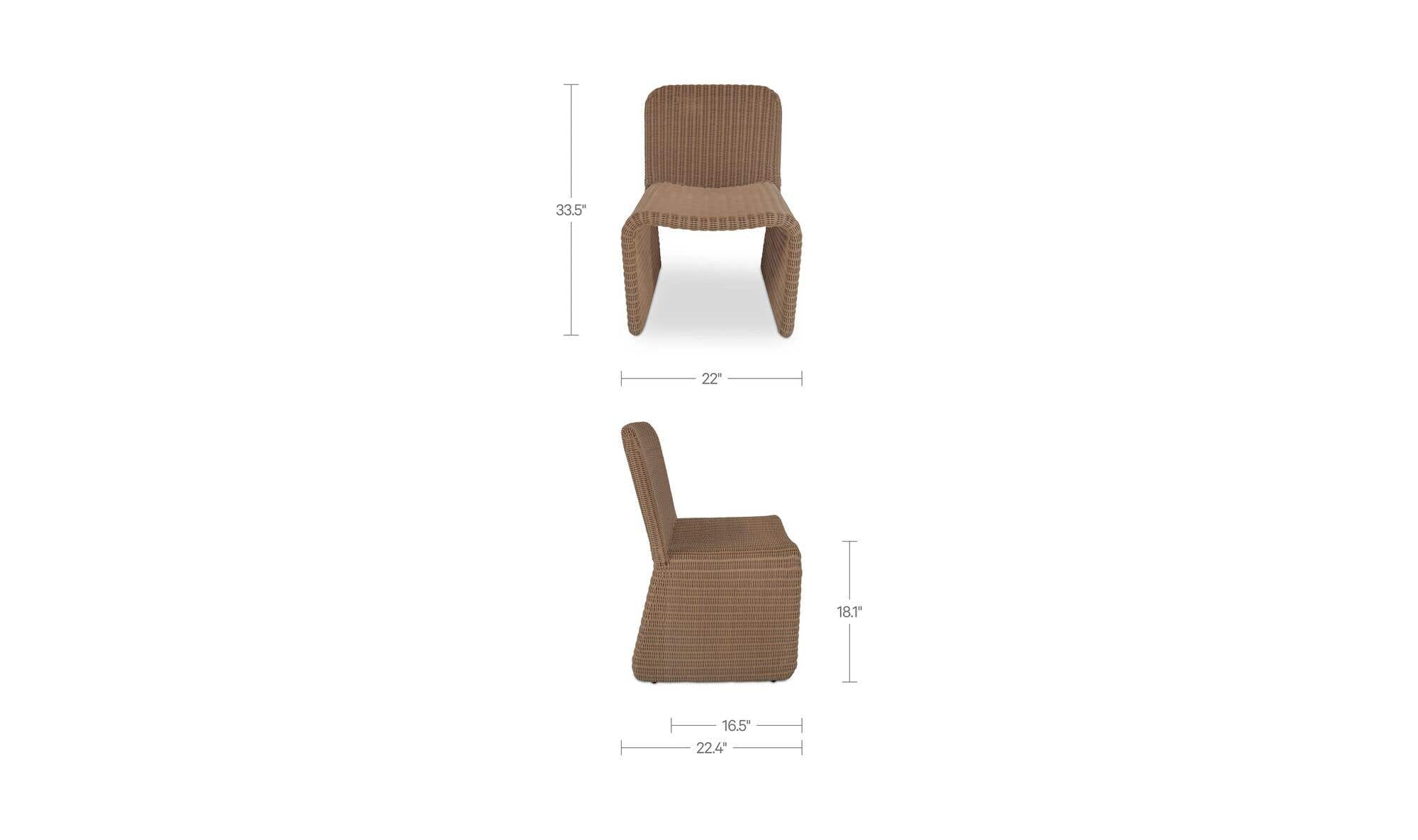 Moes Ella Outdoor Dining Chair Set of Two ET-1012
