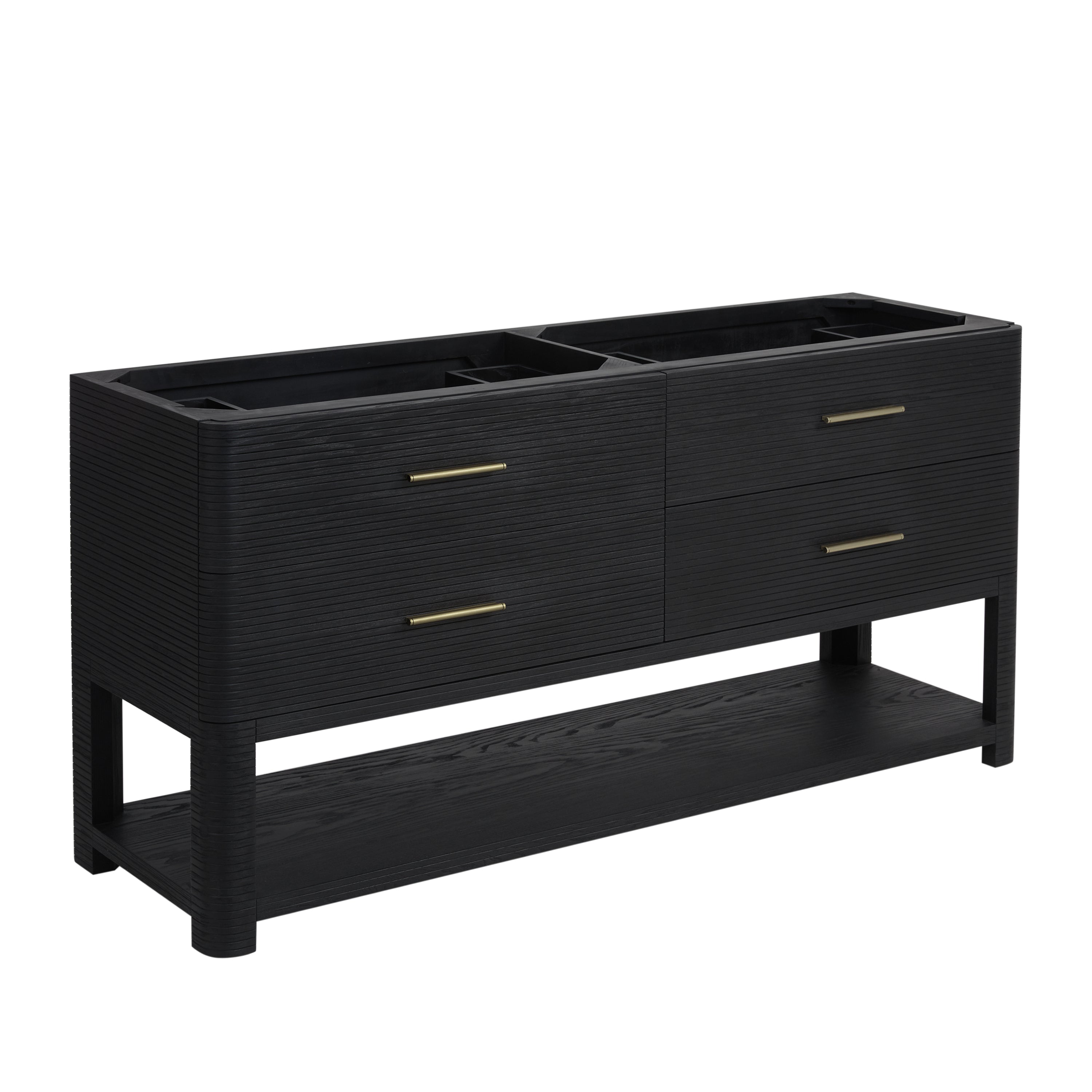 James Martin Lucian 72" Double Vanity in Carbon Oak with 3cm Countertop