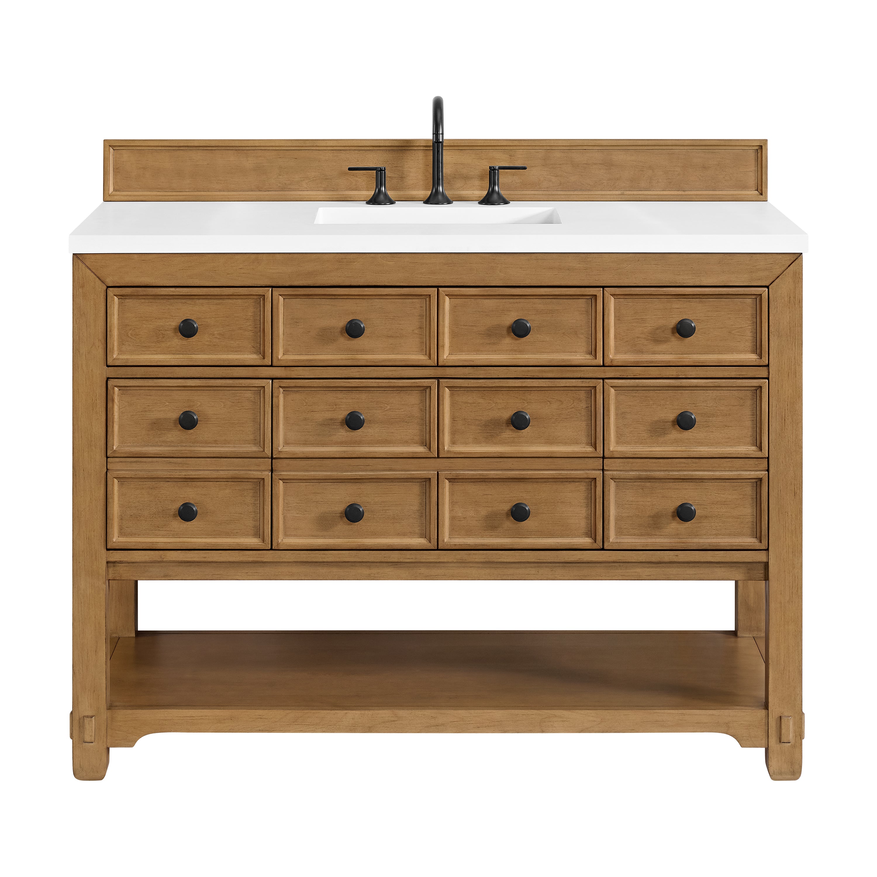 James Martin Malibu 48" Single Vanity in Amber Birch with 3cm Countertop