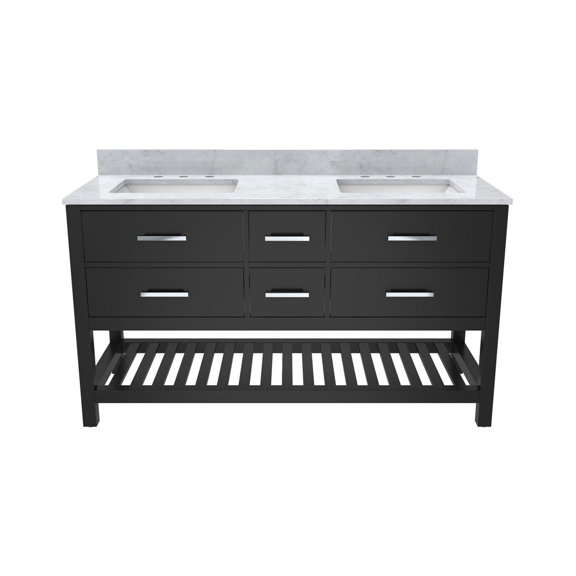 Valencia 60 Inch  Vanity with Rectangular Sinks