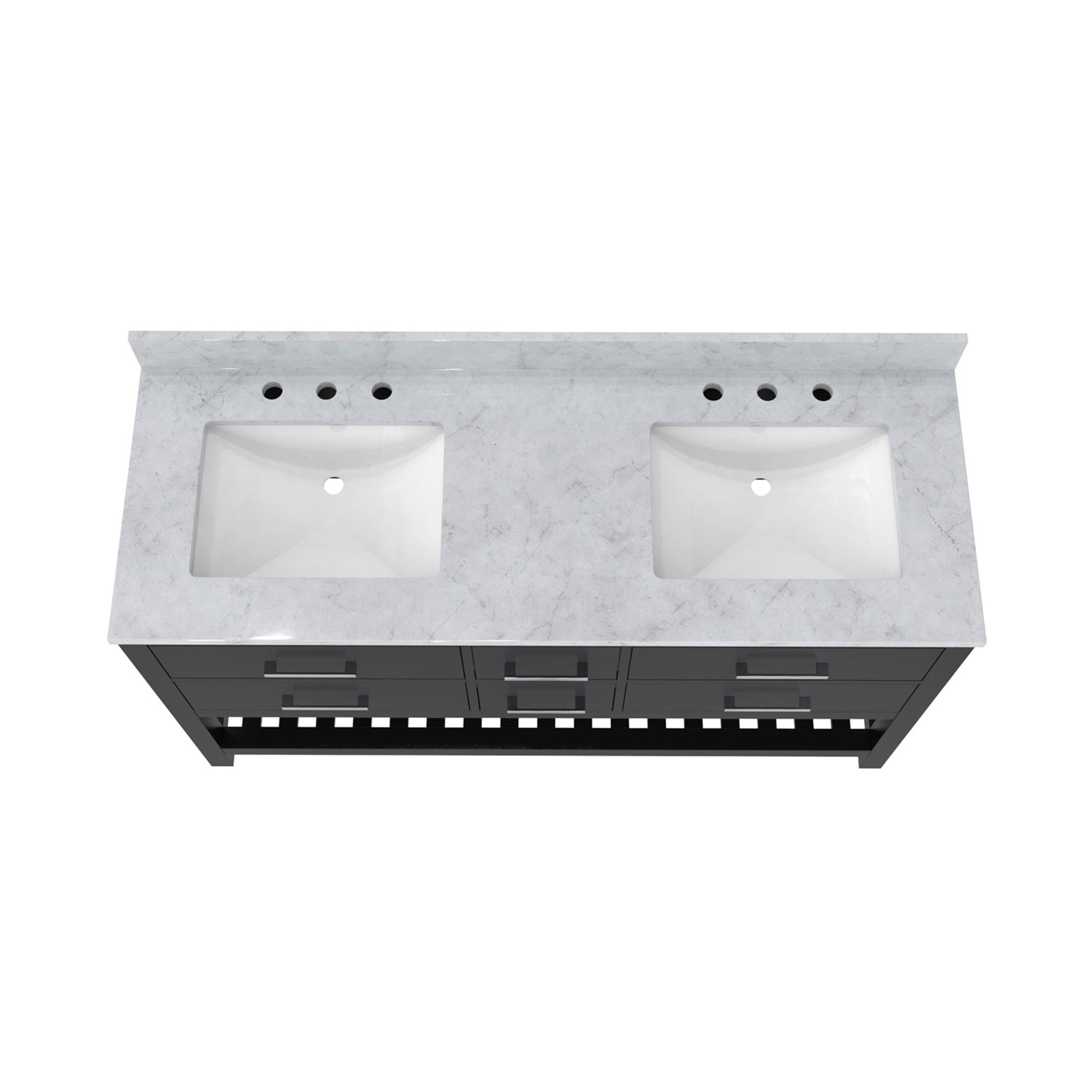 Valencia 60 Inch  Vanity with Rectangular Sinks