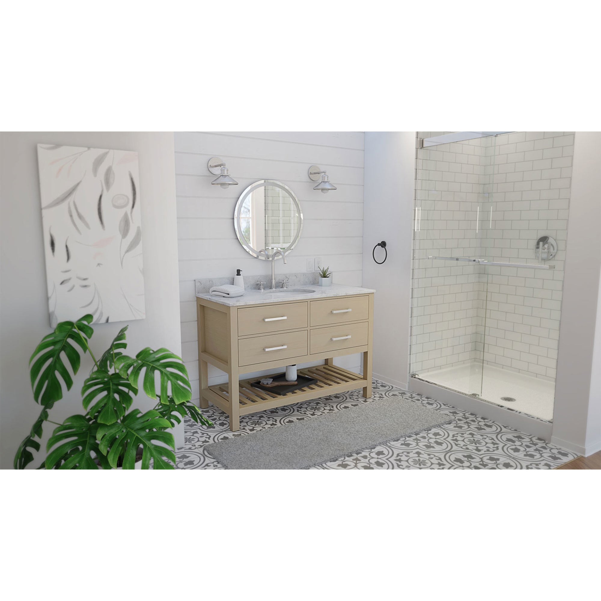Valencia 48" Vanity, Oval Sink