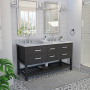 Valencia 60 Inch  Vanity with Rectangular Sinks