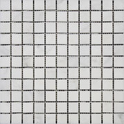 Eastern White Polished Marble Mosaic Square 1"X1"