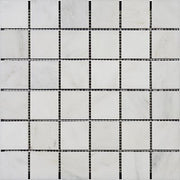Eastern White Polished Marble Mosaic Square 2"X2"