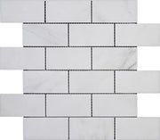 Eastern White Polished Marble Mosaic Brick 2"X4"