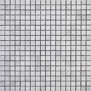 Eastern White Polished Marble Mosaic Square 5/8"X5/8"