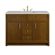 James Martin Bellshire 48" Single Vanity in Honey Oak with 3cm Countertop and FreePower Wireless Charger