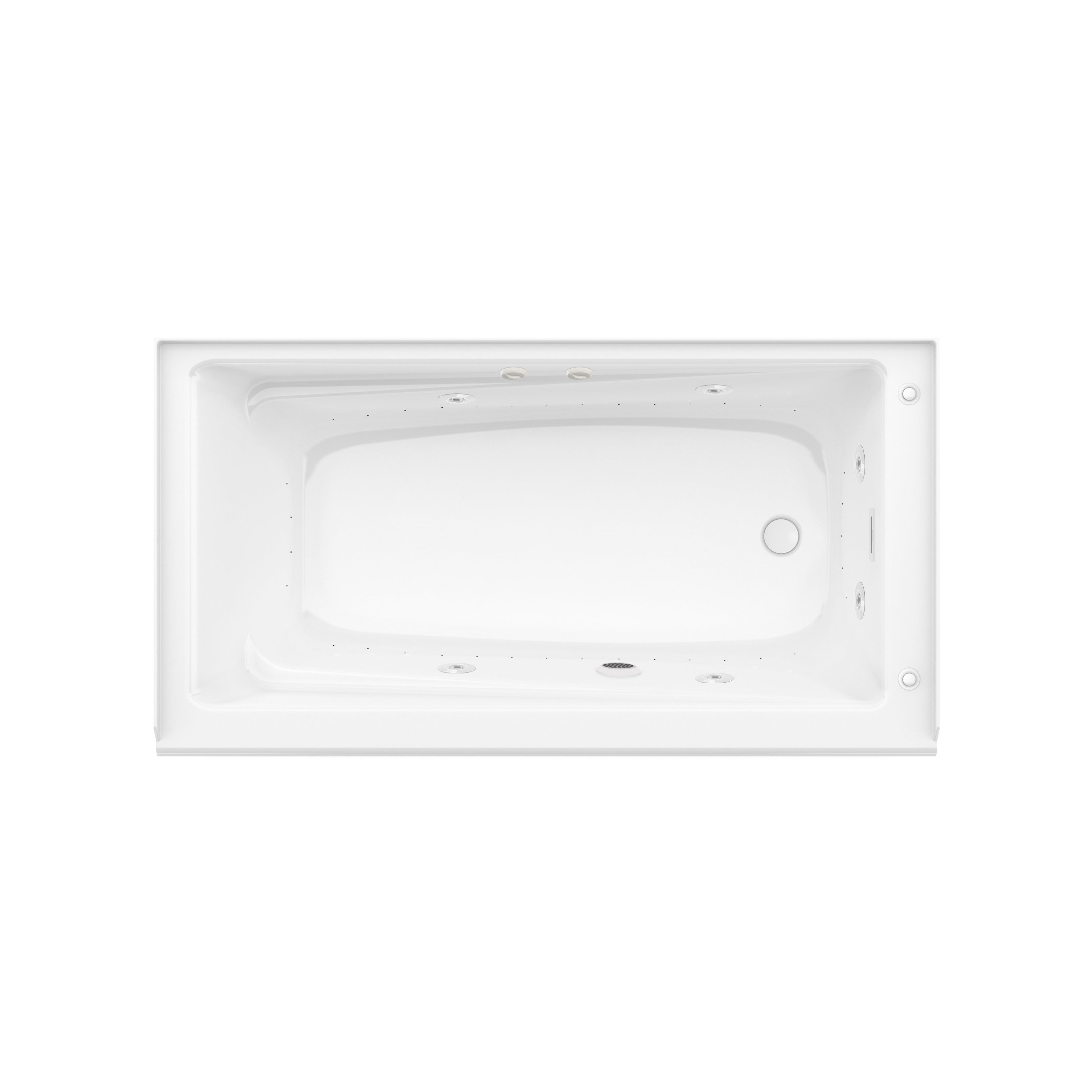 MAAX Exhibit 6032 IFS AFR 107950 Acrylic Alcove Bathtub with Linear Overflow – White