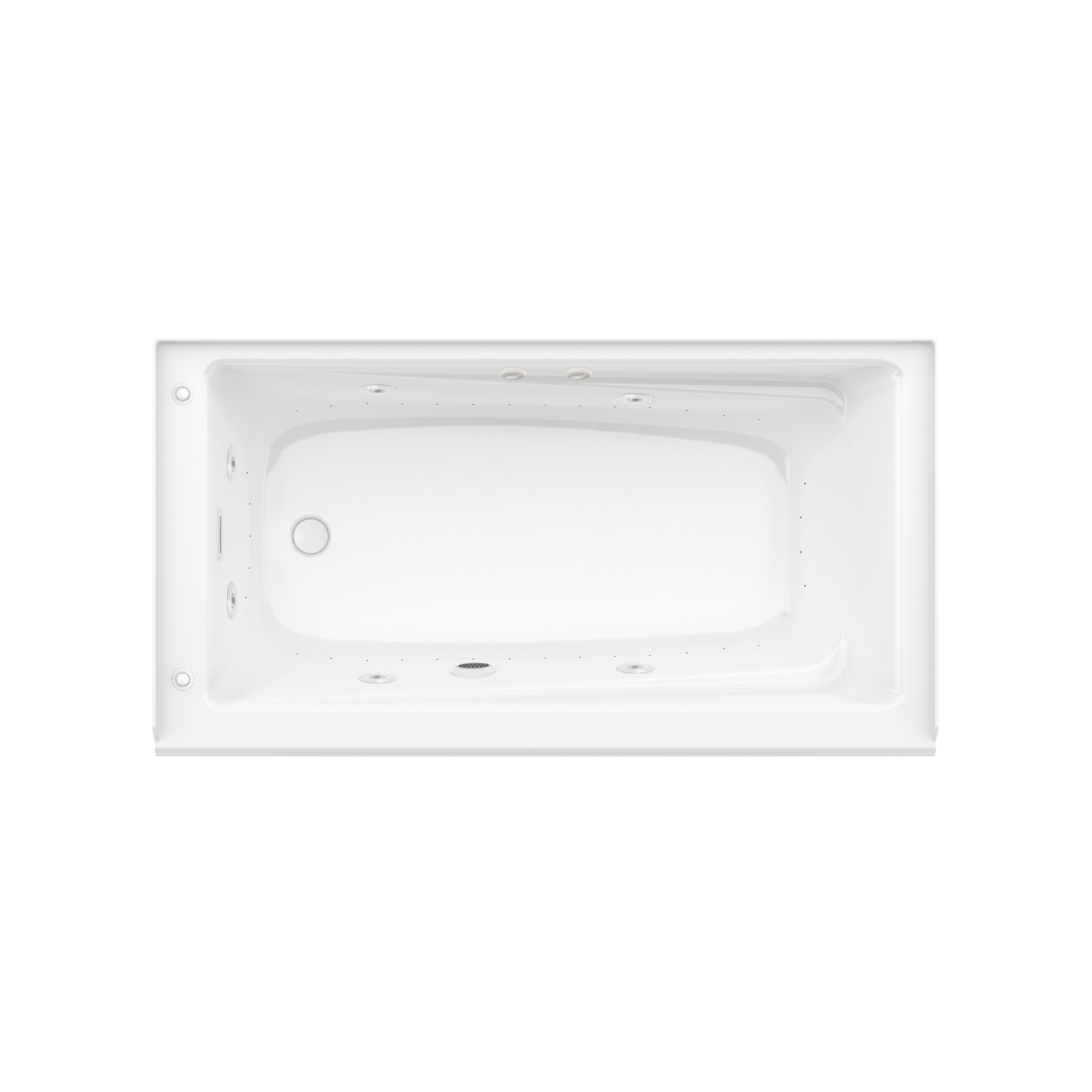 MAAX Exhibit 6032 IFS AFR 107950 Acrylic Alcove Bathtub with Linear Overflow – White