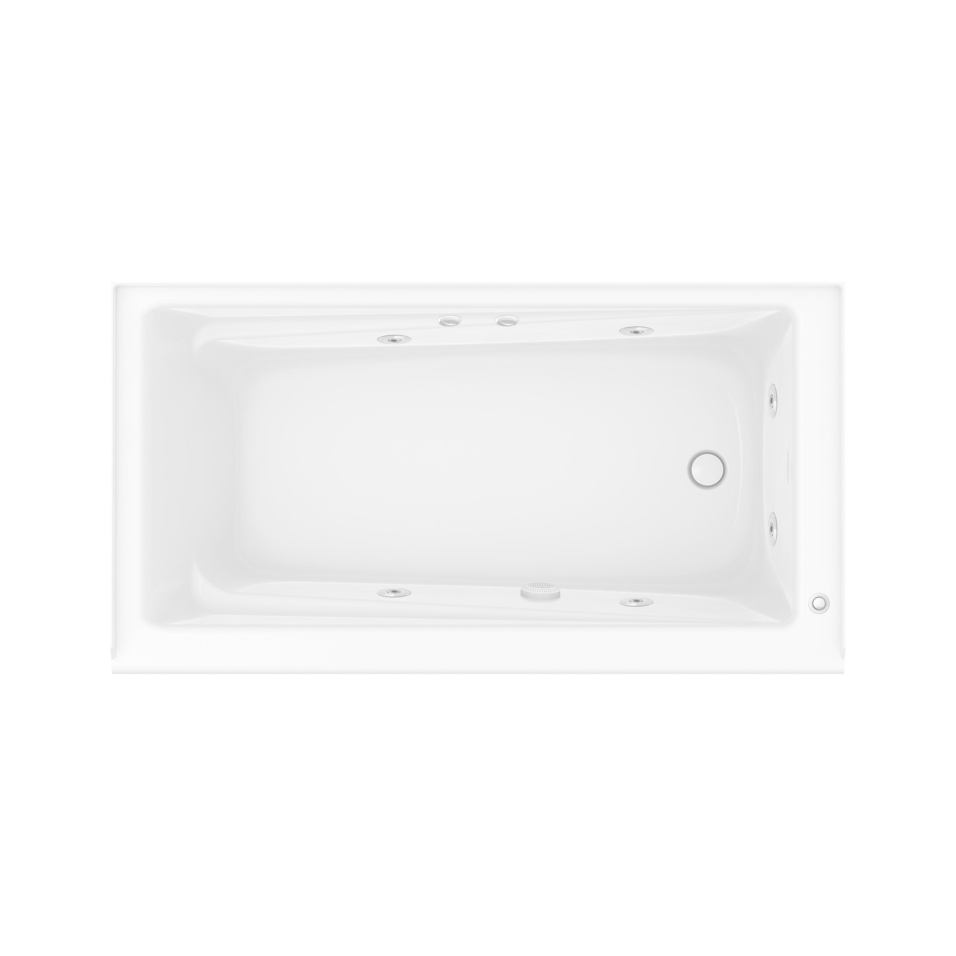 Maax Exhibit 6030 IFS AFR Acrylic Alcove Bathtub in White with Linear Overflow