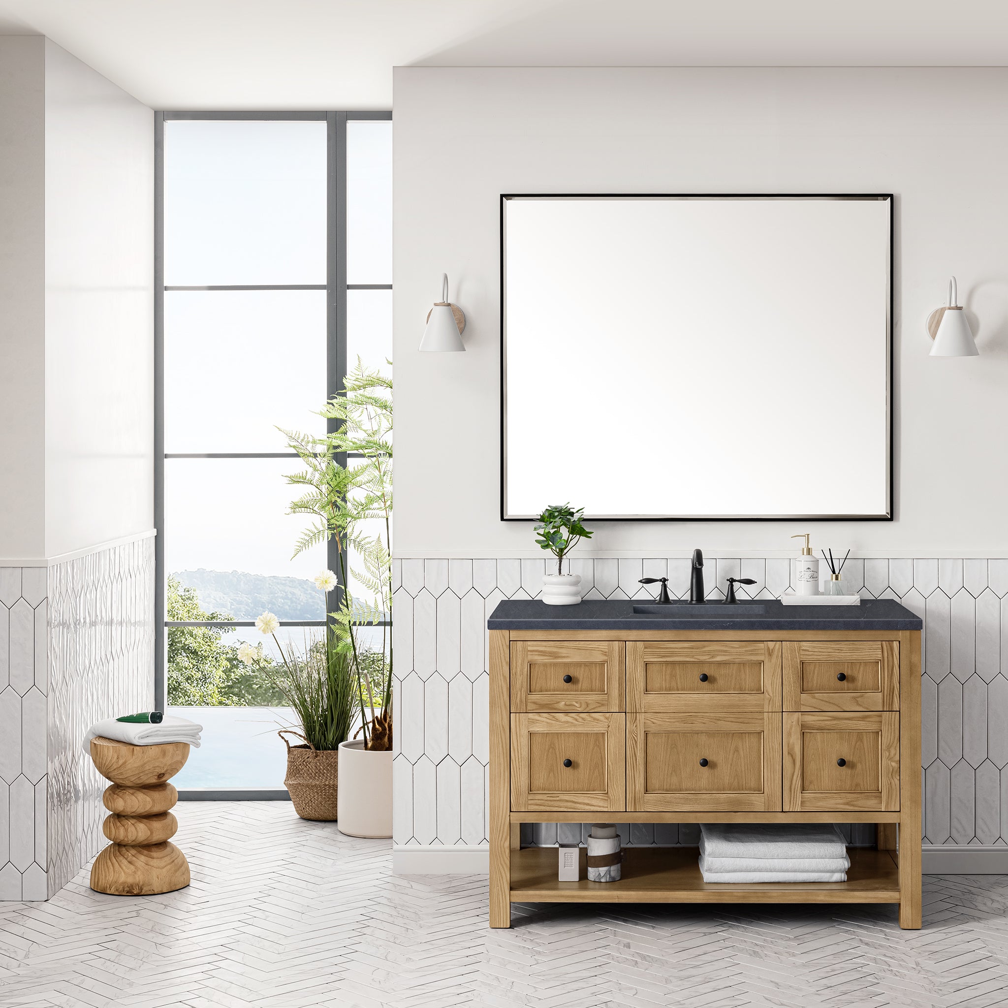 James Martin Breckenridge 48" Single Vanity in Light Natural Oak with 3cm Countertop
