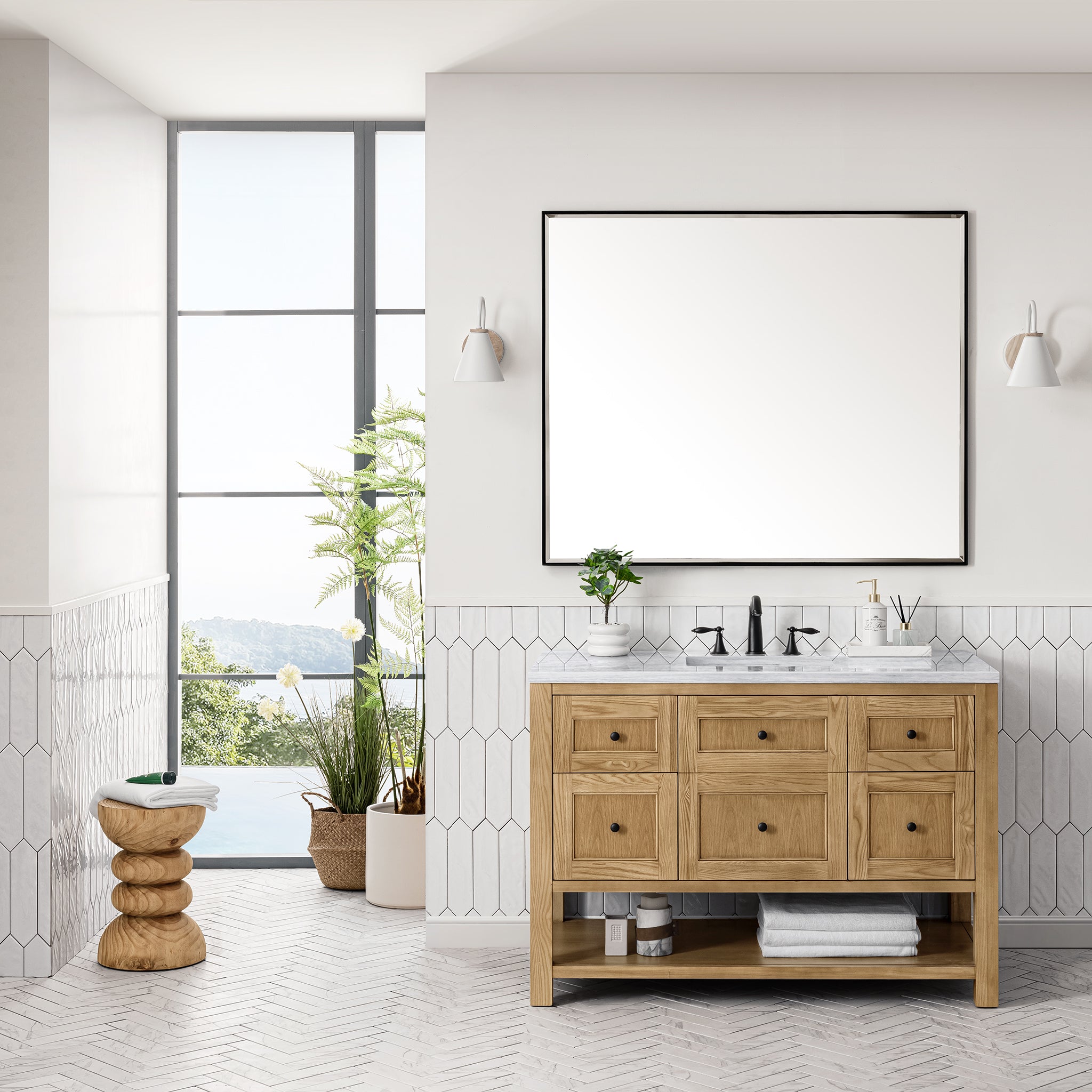 James Martin Breckenridge 48" Single Vanity in Light Natural Oak with 3cm Countertop