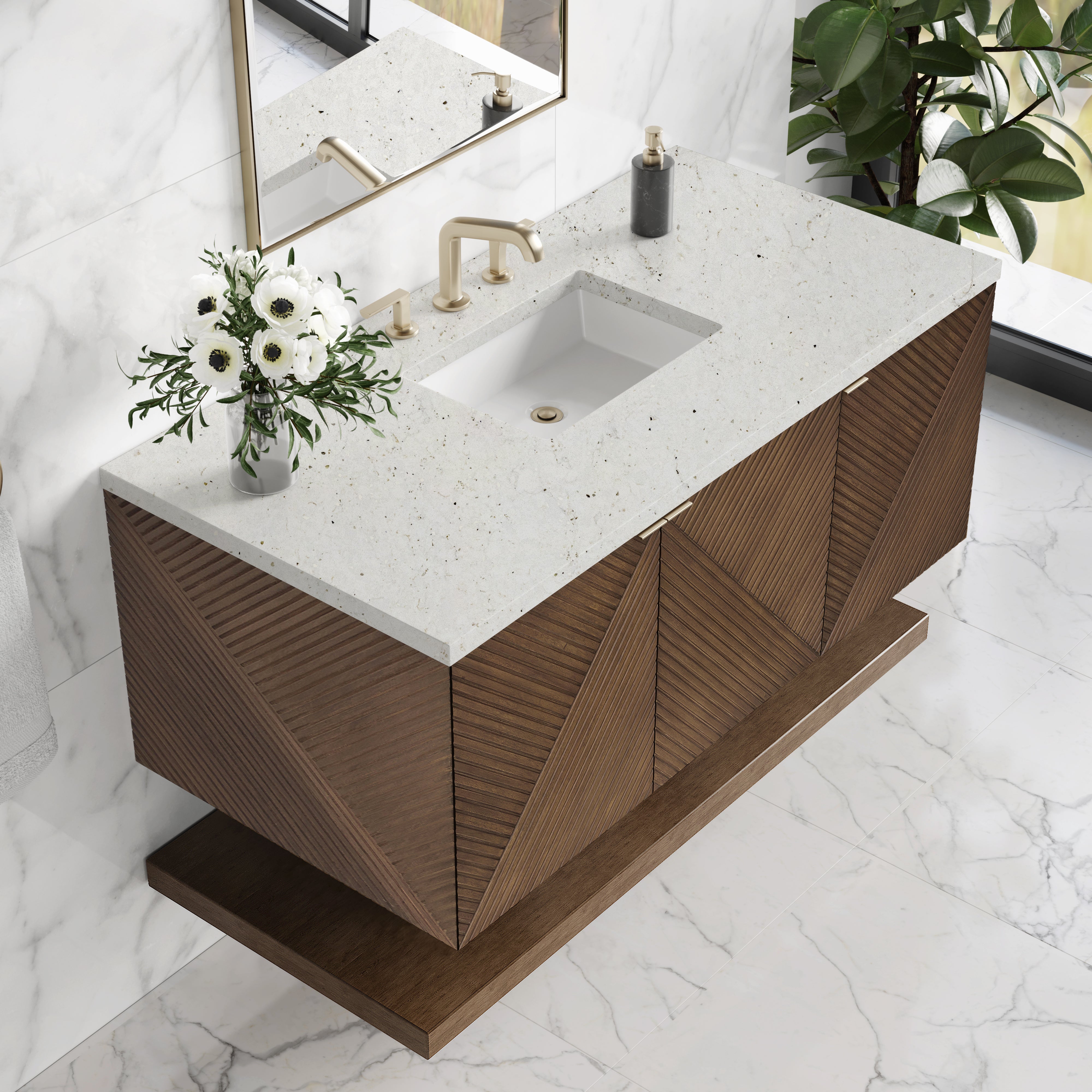 James Martin Marcello 48" Single Vanity in Chestnut with 3cm Countertop