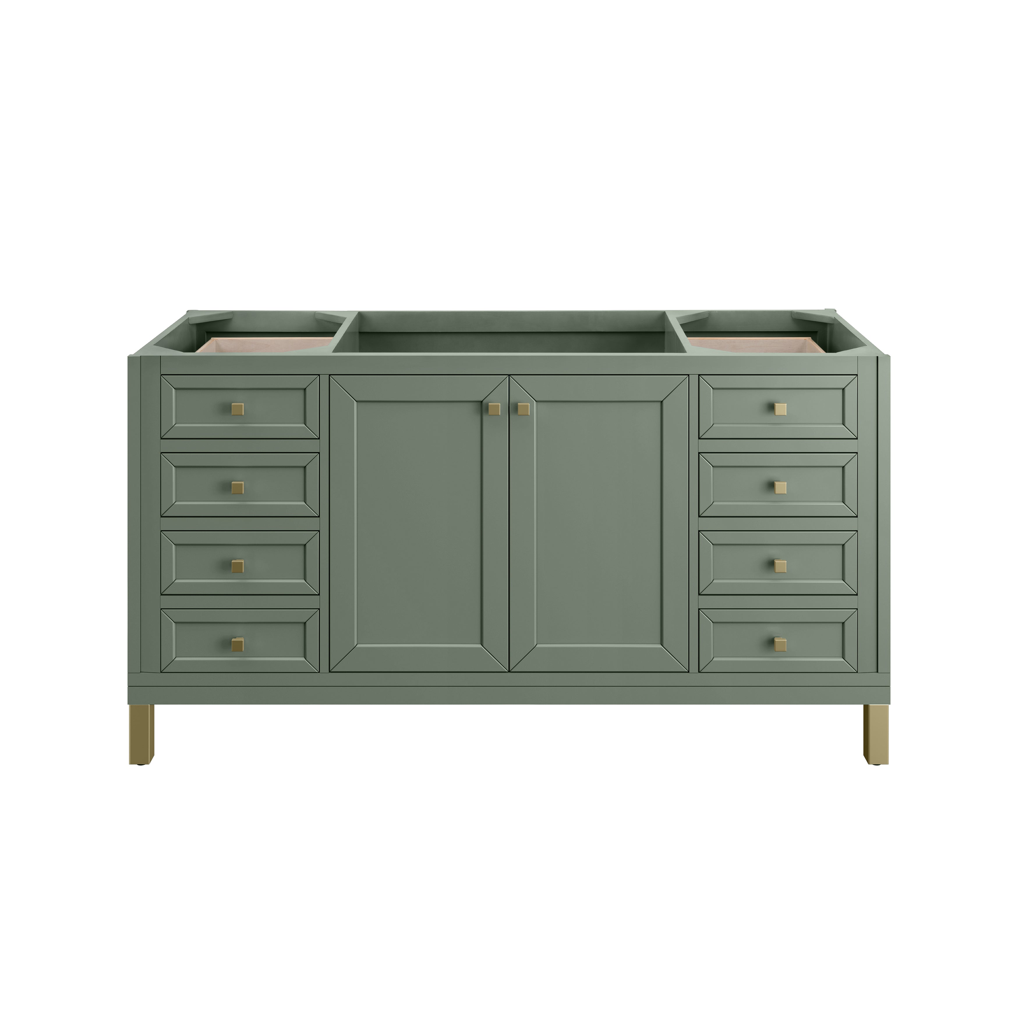 James Martin Chicago 60" Single Vanity in Smokey Celadon with 3cm Countertop