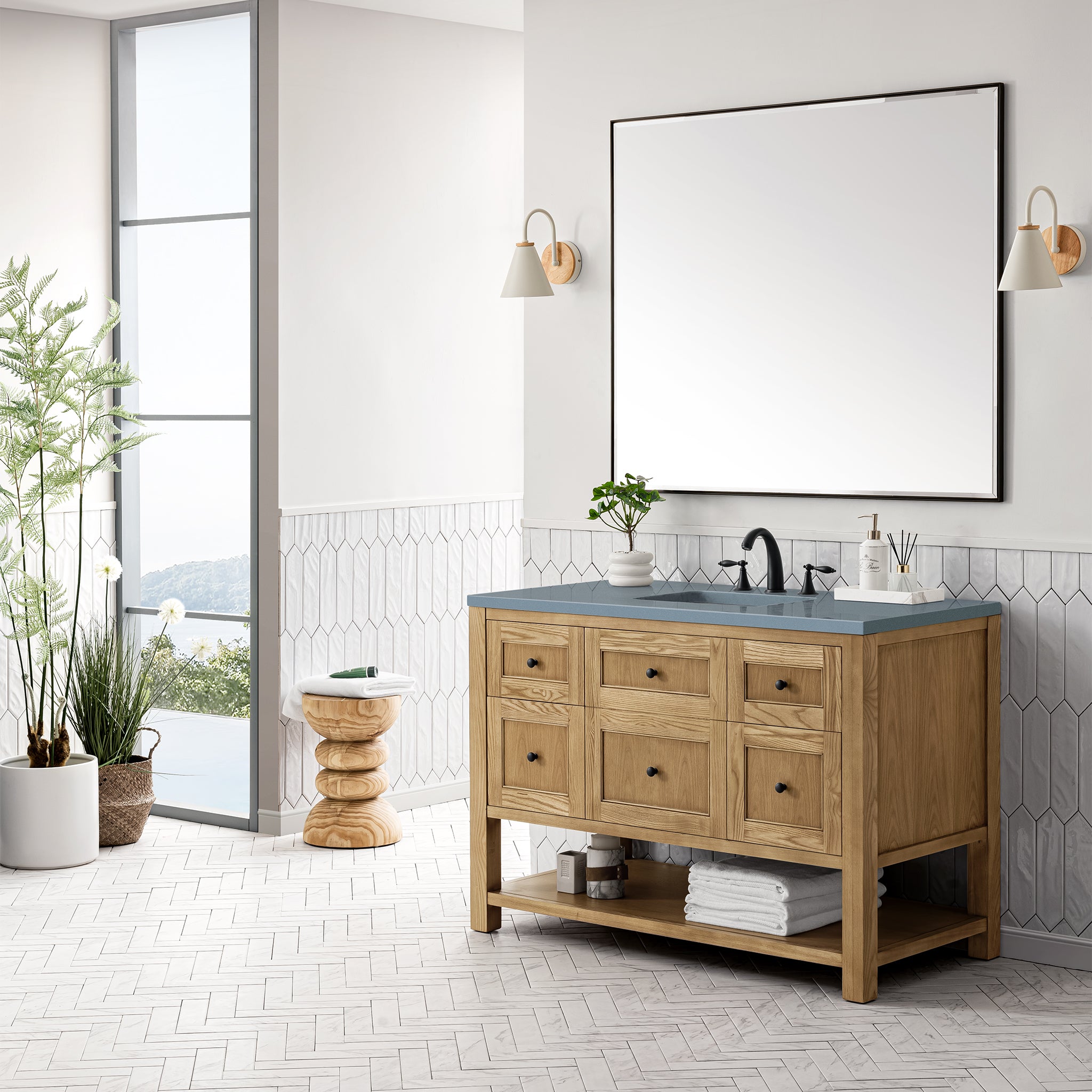 James Martin Breckenridge 48" Single Vanity in Light Natural Oak with 3cm Countertop