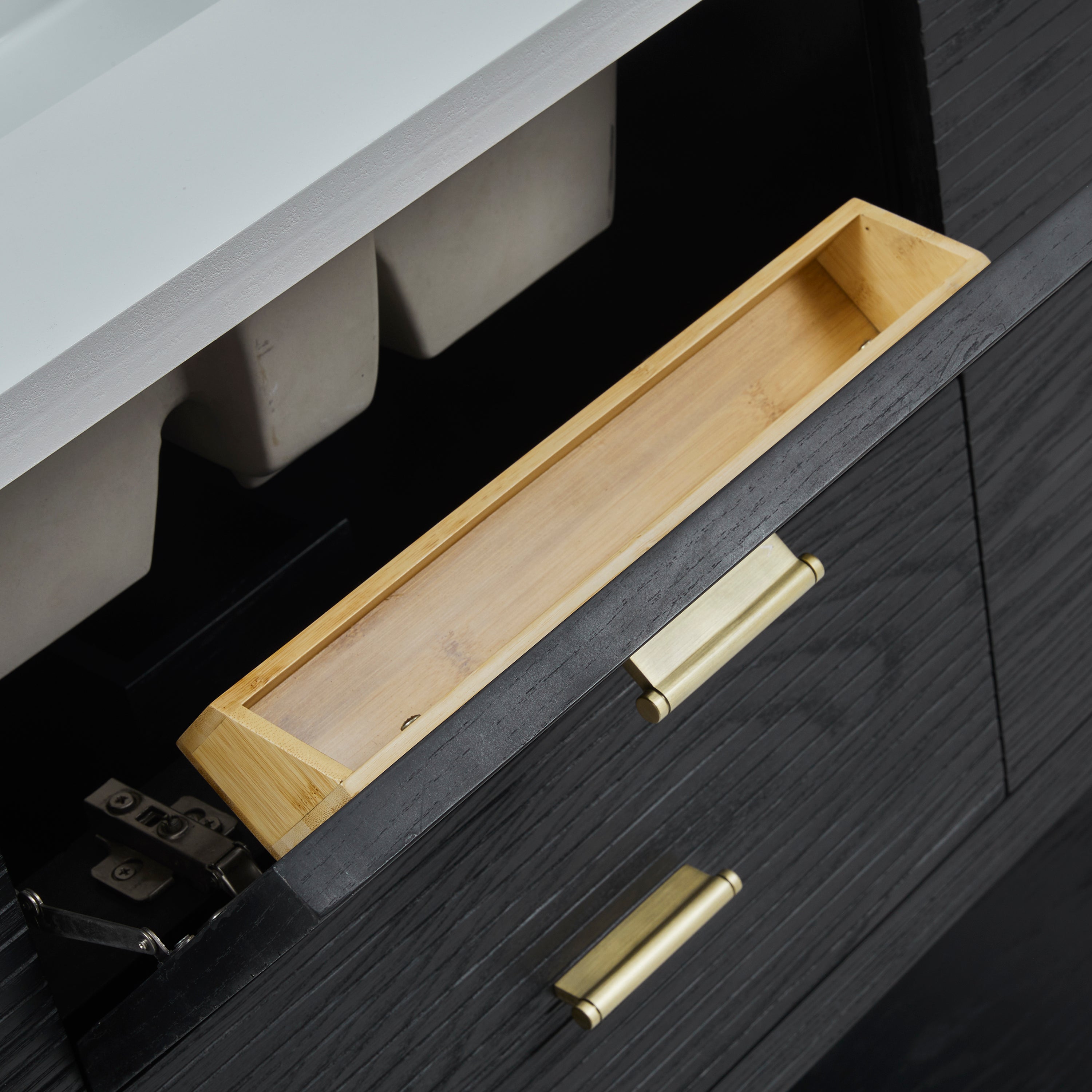 James Martin Lucian 48" Single Vanity in Carbon Oak with 3cm Countertop